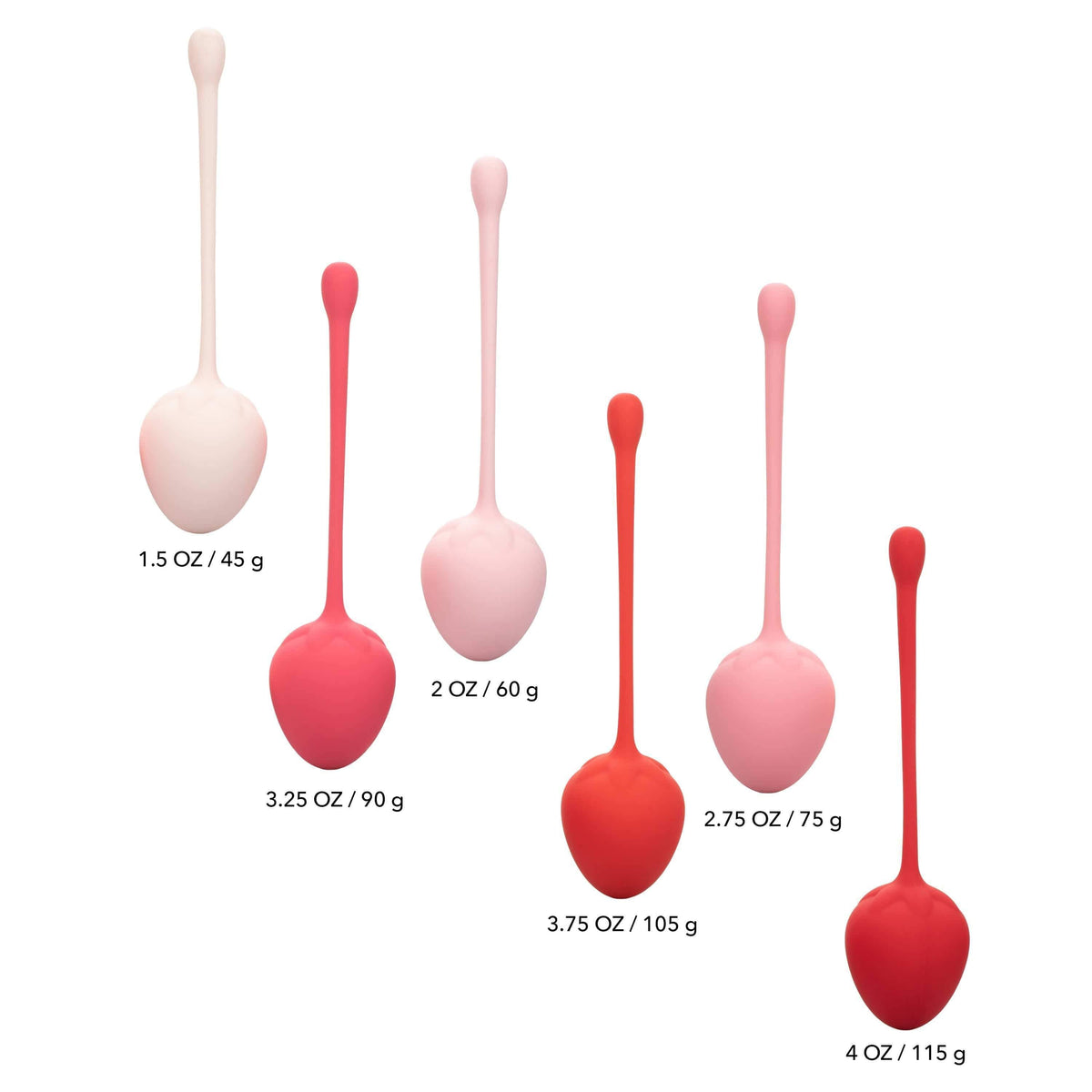 California Exotics - Strawberry Silicone Kegel Balls Training Set (Pink) Kegel Balls (Non Vibration) 716770092427 CherryAffairs