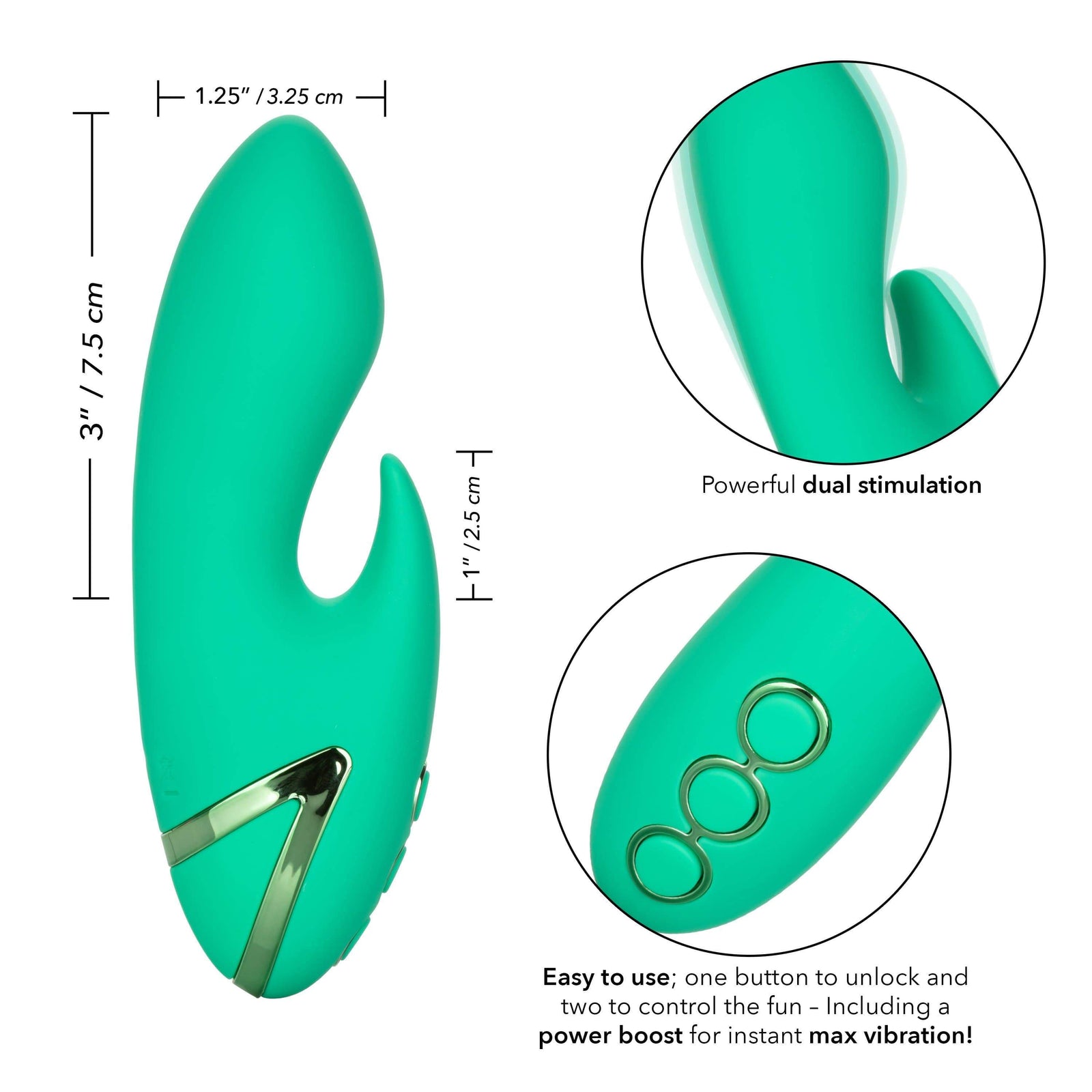 California Exotics - California Dreaming Sierra Sensation Rabbit Vibrator (Green) Rabbit Dildo (Vibration) Rechargeable