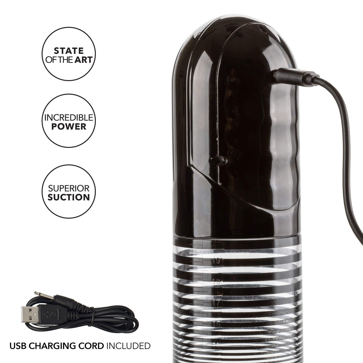 California Exotics - Optimum Series Advanced Automatic Smart Penis Pump (Clear) Penis Pump (Vibration) Rechargeable