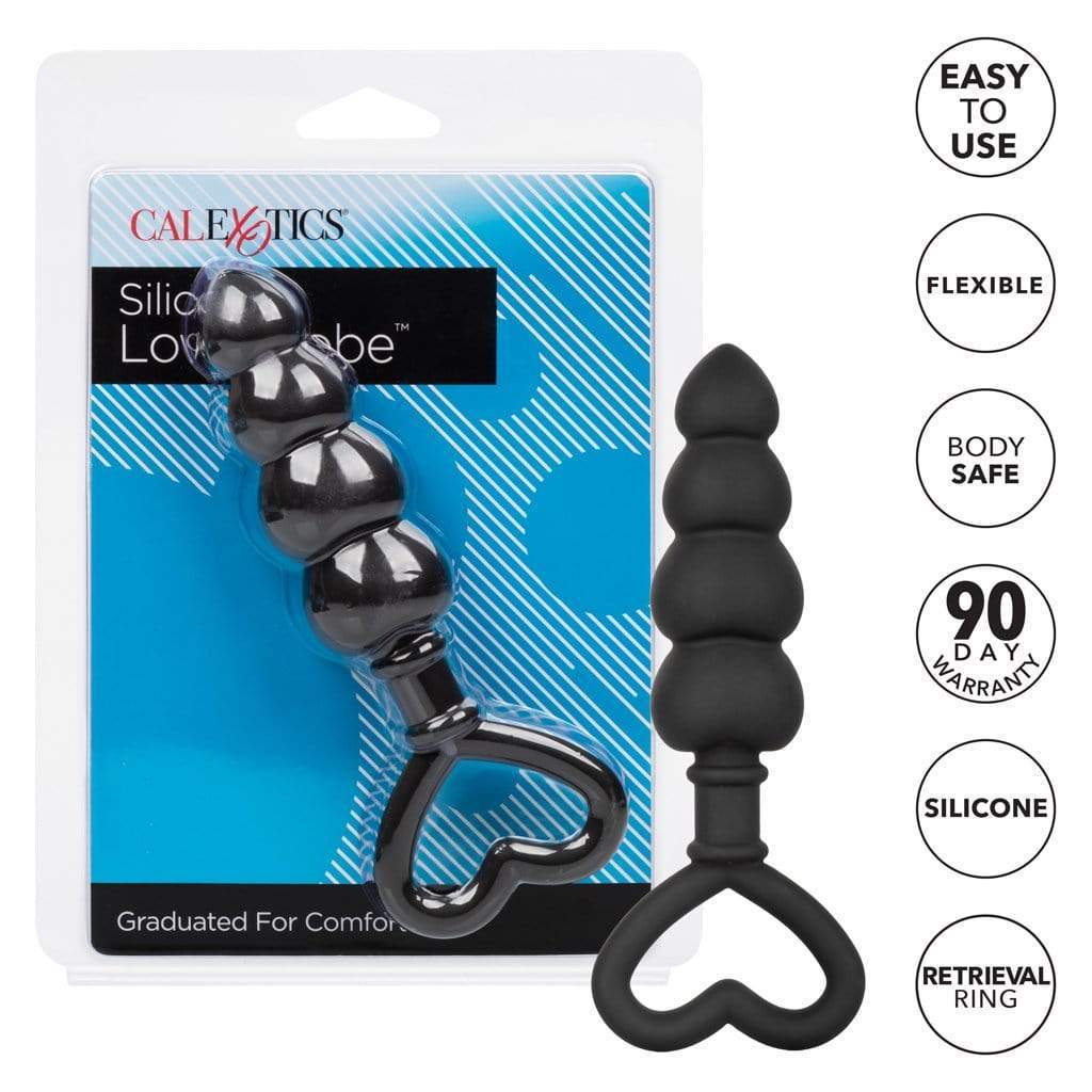 California Exotics - Silicone Love Probe Anal Beads (Black) Anal Beads (Non Vibration) Durio Asia