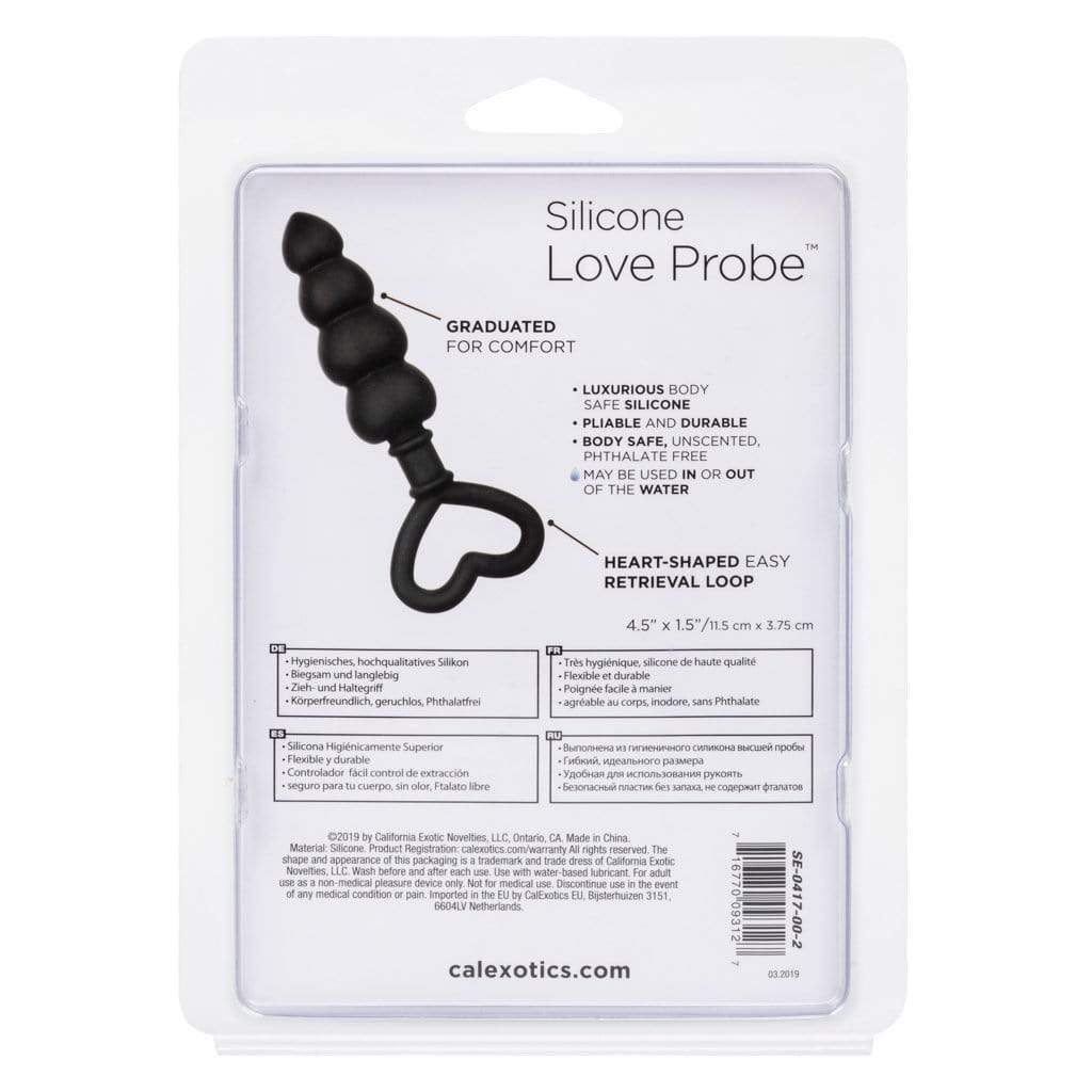 California Exotics - Silicone Love Probe Anal Beads (Black) Anal Beads (Non Vibration) 716770093127 CherryAffairs