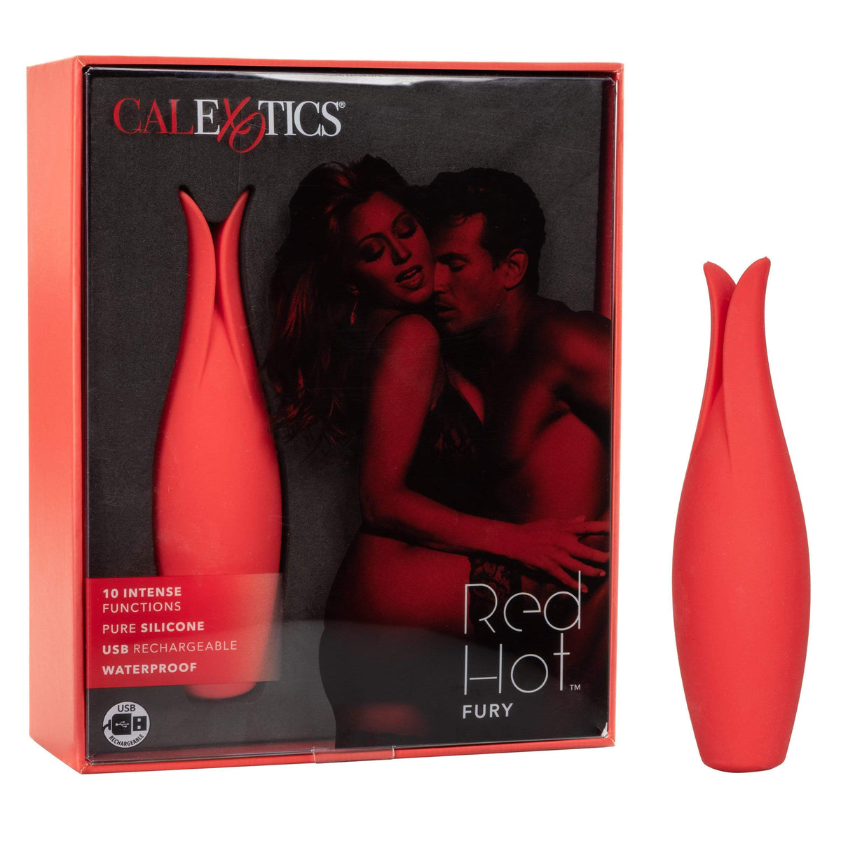 California Exotics - Red Hot Fury Clit Massager (Red) Clit Massager (Vibration) Rechargeable