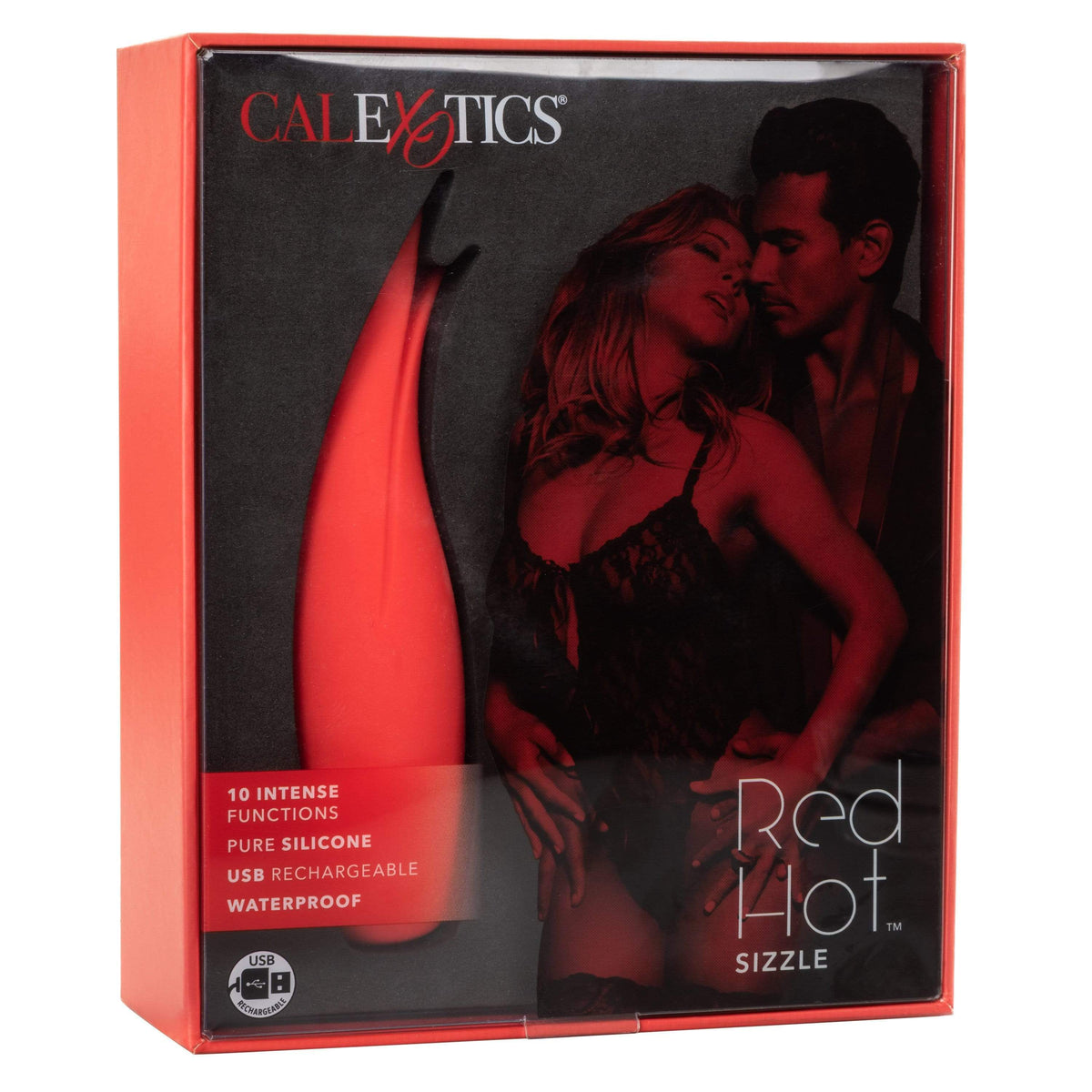 California Exotics - Red Hot Sizzle Clit Massager (Red) Clit Massager (Vibration) Rechargeable