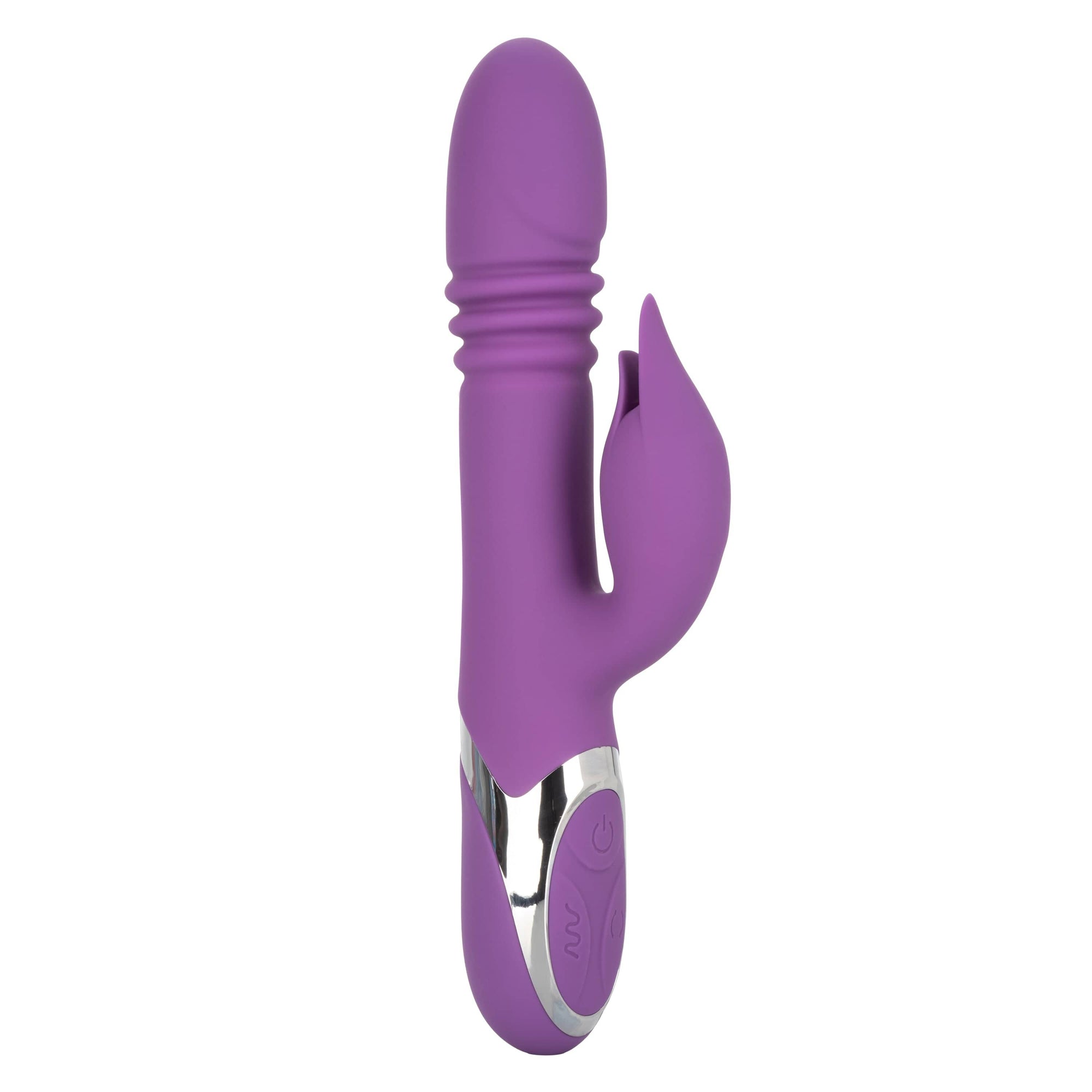 California Exotics - Enchanted Kisser Thrusting Rabbit Vibrator (Purple) Rabbit Dildo (Vibration) Rechargeable 716770093240 CherryAffairs