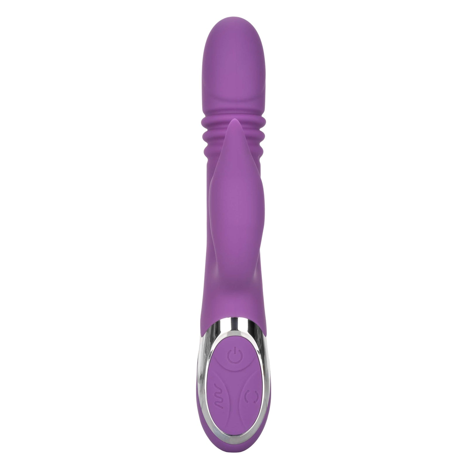 California Exotics - Enchanted Kisser Thrusting Rabbit Vibrator (Purple) Rabbit Dildo (Vibration) Rechargeable 716770093240 CherryAffairs