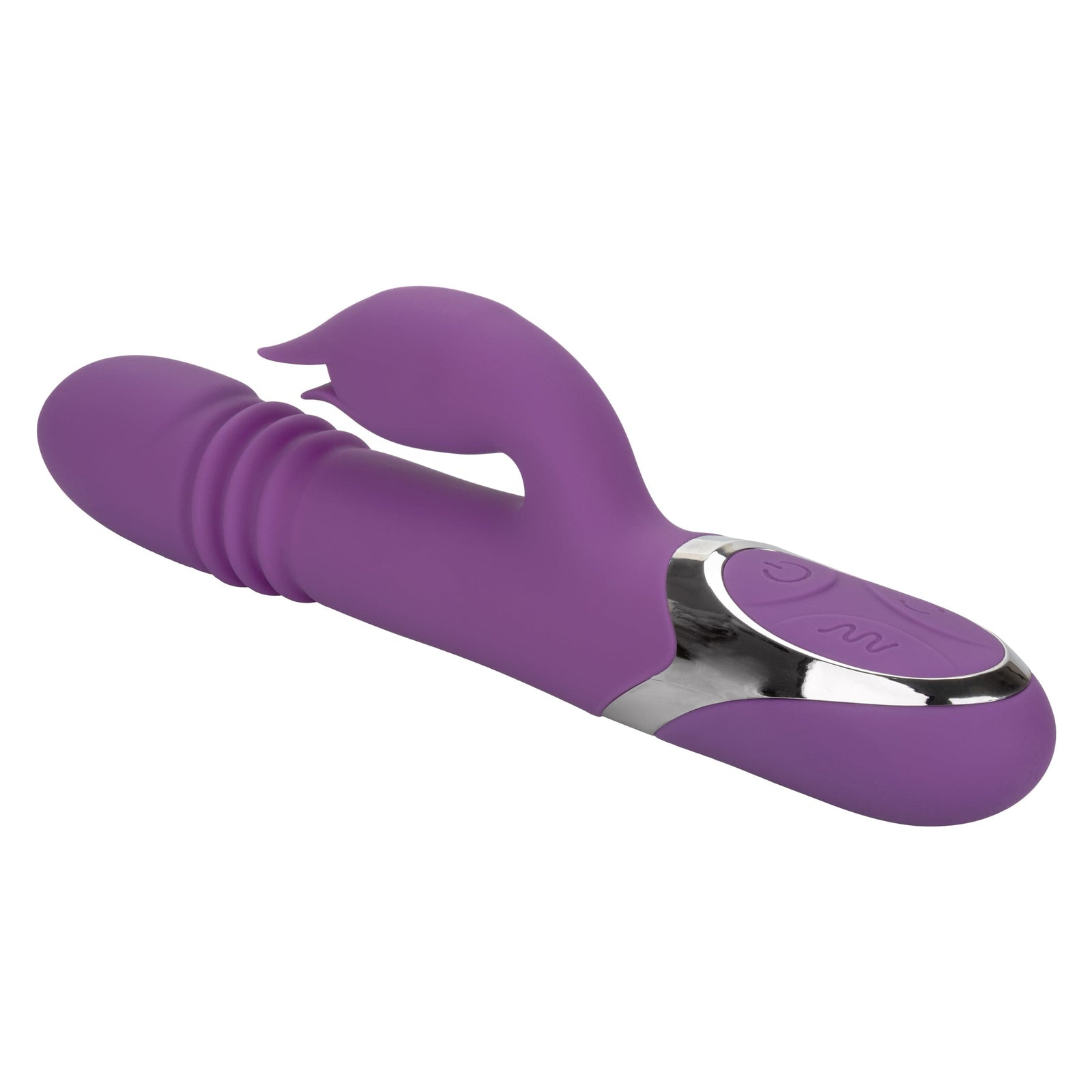 California Exotics - Enchanted Kisser Thrusting Rabbit Vibrator (Purple) Rabbit Dildo (Vibration) Rechargeable 716770093240 CherryAffairs