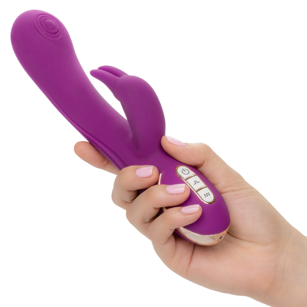 California Exotics - Jack Rabbit Signature Silicone Thumping Rabbit Vibrator (Purple) Rabbit Dildo (Vibration) Rechargeable 716770093288 CherryAffairs