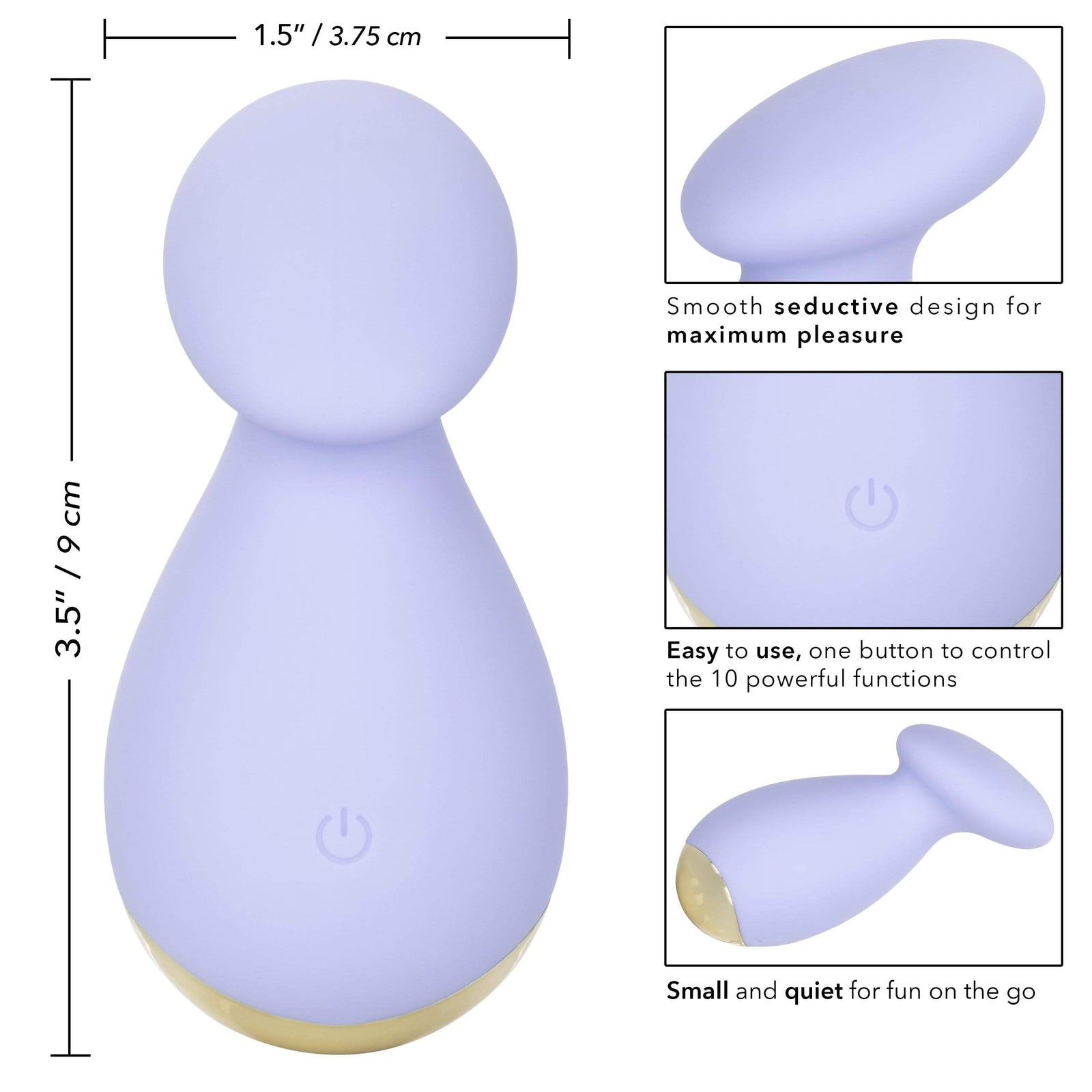 California Exotics - Slay EnticeMe Silicone Clit Massger (Purple) Clit Massager (Vibration) Rechargeable 716770093301 CherryAffairs