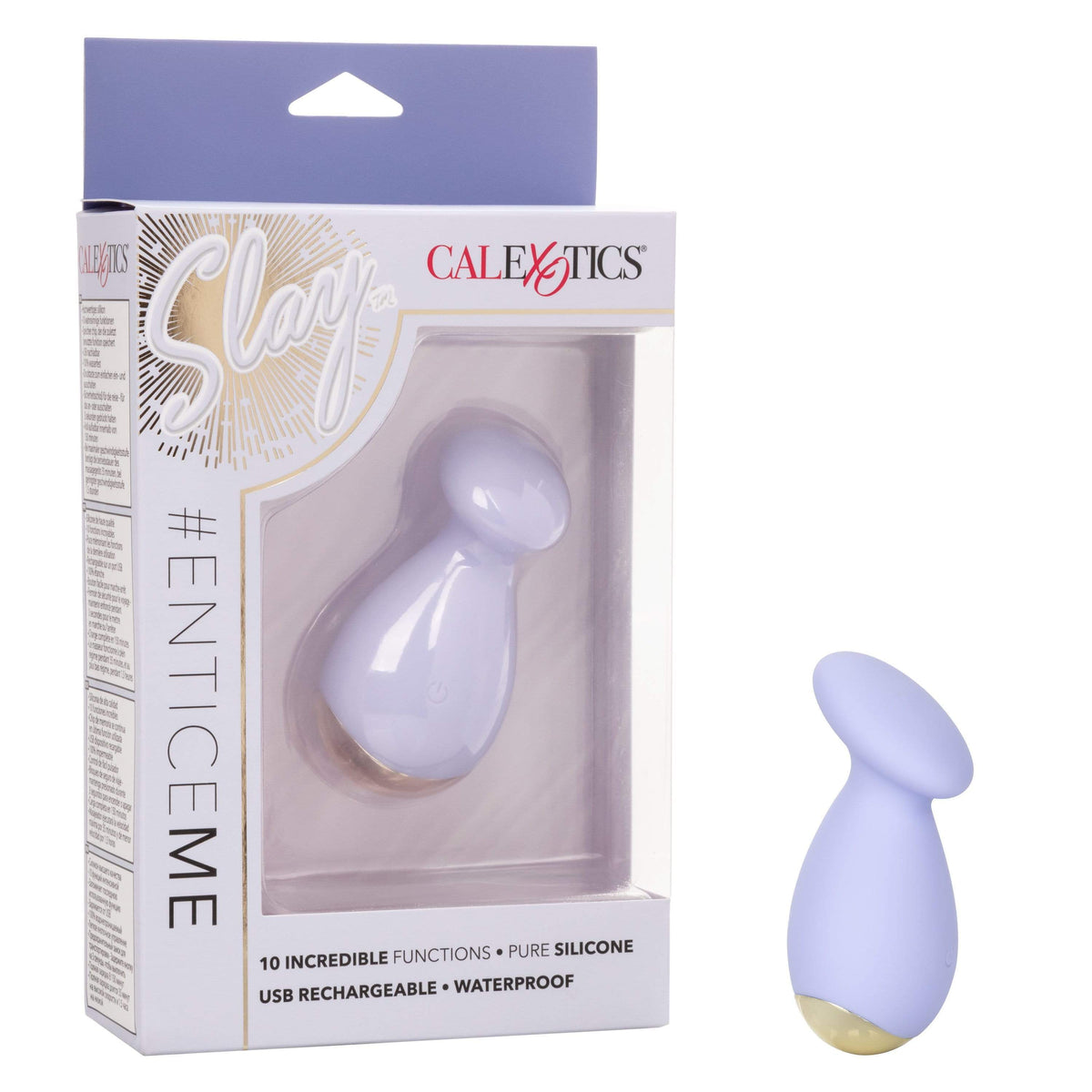 California Exotics - Slay EnticeMe Silicone Clit Massger (Purple) Clit Massager (Vibration) Rechargeable 716770093301 CherryAffairs
