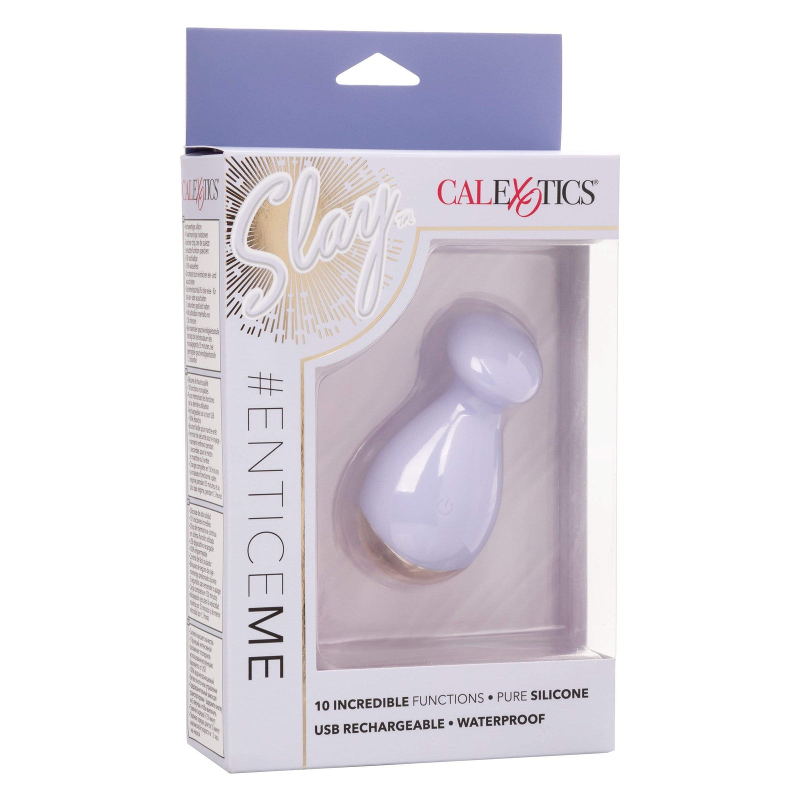 California Exotics - Slay EnticeMe Silicone Clit Massger (Purple) Clit Massager (Vibration) Rechargeable 716770093301 CherryAffairs