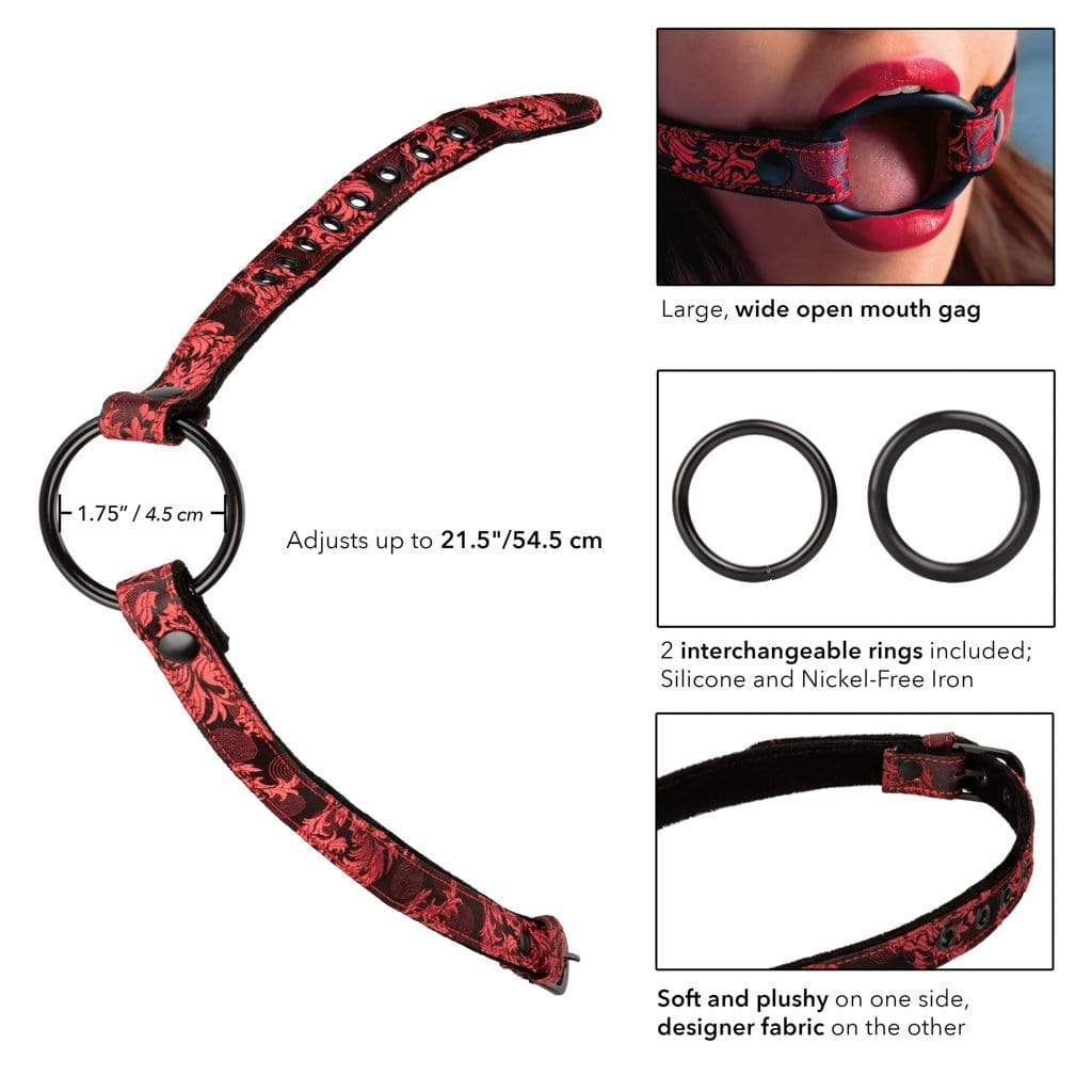 California Exotics - Scandal Wide Open Mouth Gag (Red) Ball Gag 716770093424 CherryAffairs