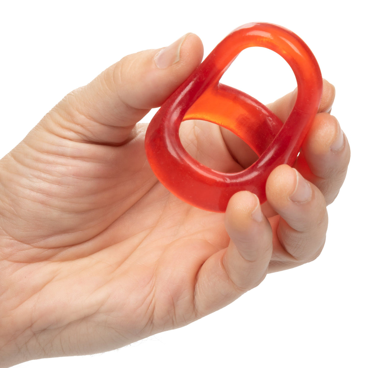 California Exotics - COLT XL Snug Tugger Dual Support Cock Ring (Red) Rubber Cock Ring (Non Vibration) 716770093462 CherryAffairs