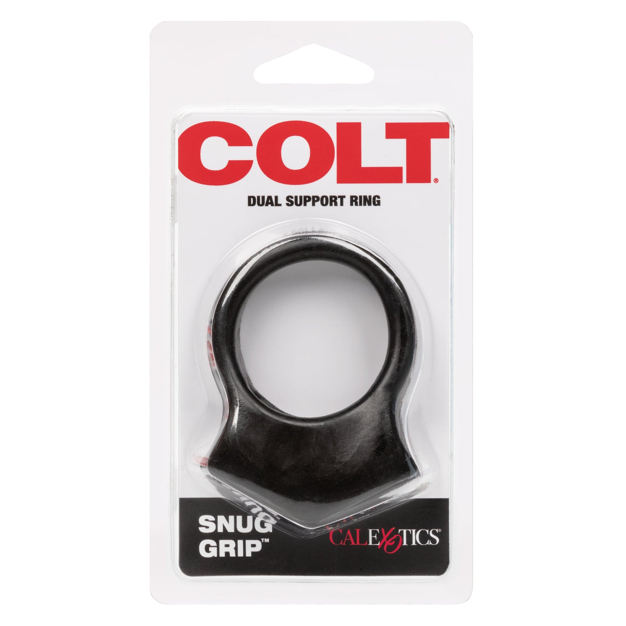 California Exotics - COLT Snug Grip Dual Support Cock Ring (Black) Rubber Cock Ring (Non Vibration) 620049509 CherryAffairs