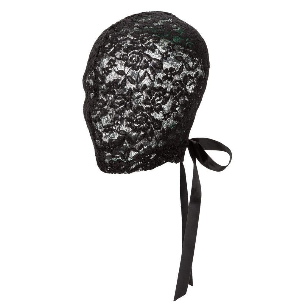 California Exotics - Scandal Corset Lace Hood (Black) Mask (Non blinded) 716770093554 CherryAffairs