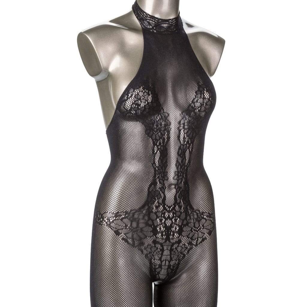 California Exotics - Scandal Halter Lace Body Suit Costume O/S (Black) Costumes 716770093578 CherryAffairs