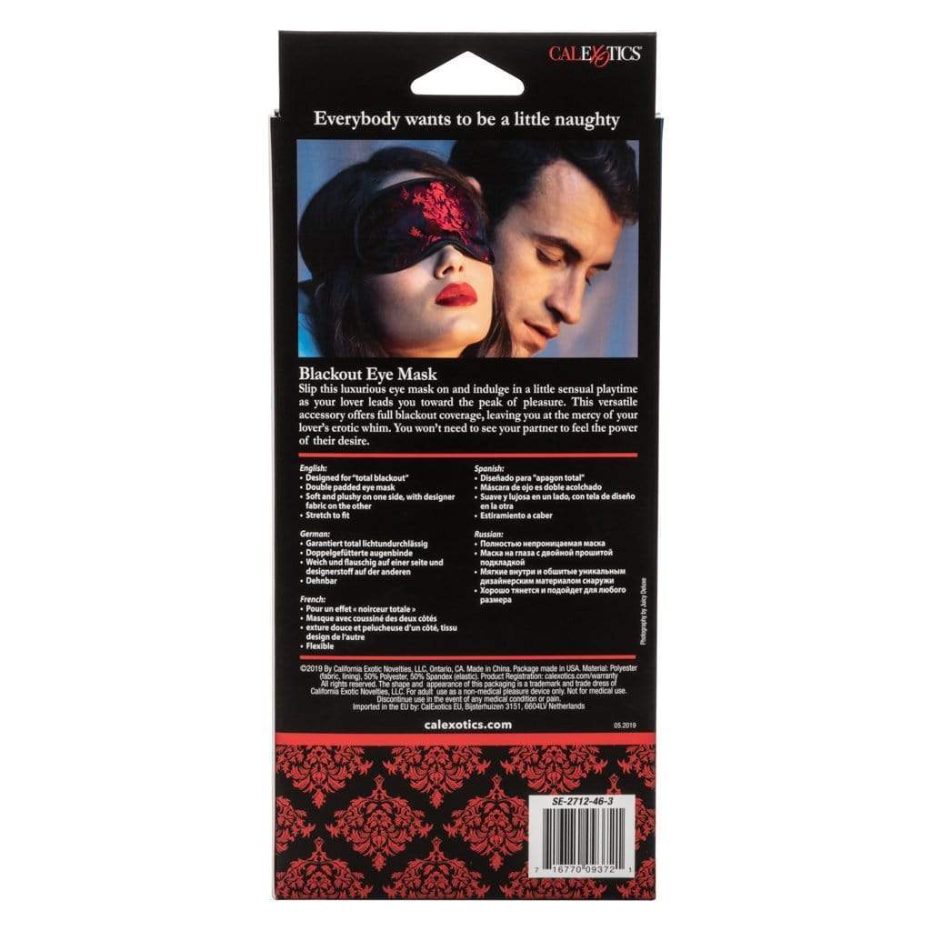 California Exotics - Scandal Blackout Eye Mask (Red) Mask (Blind) 716770093721 CherryAffairs
