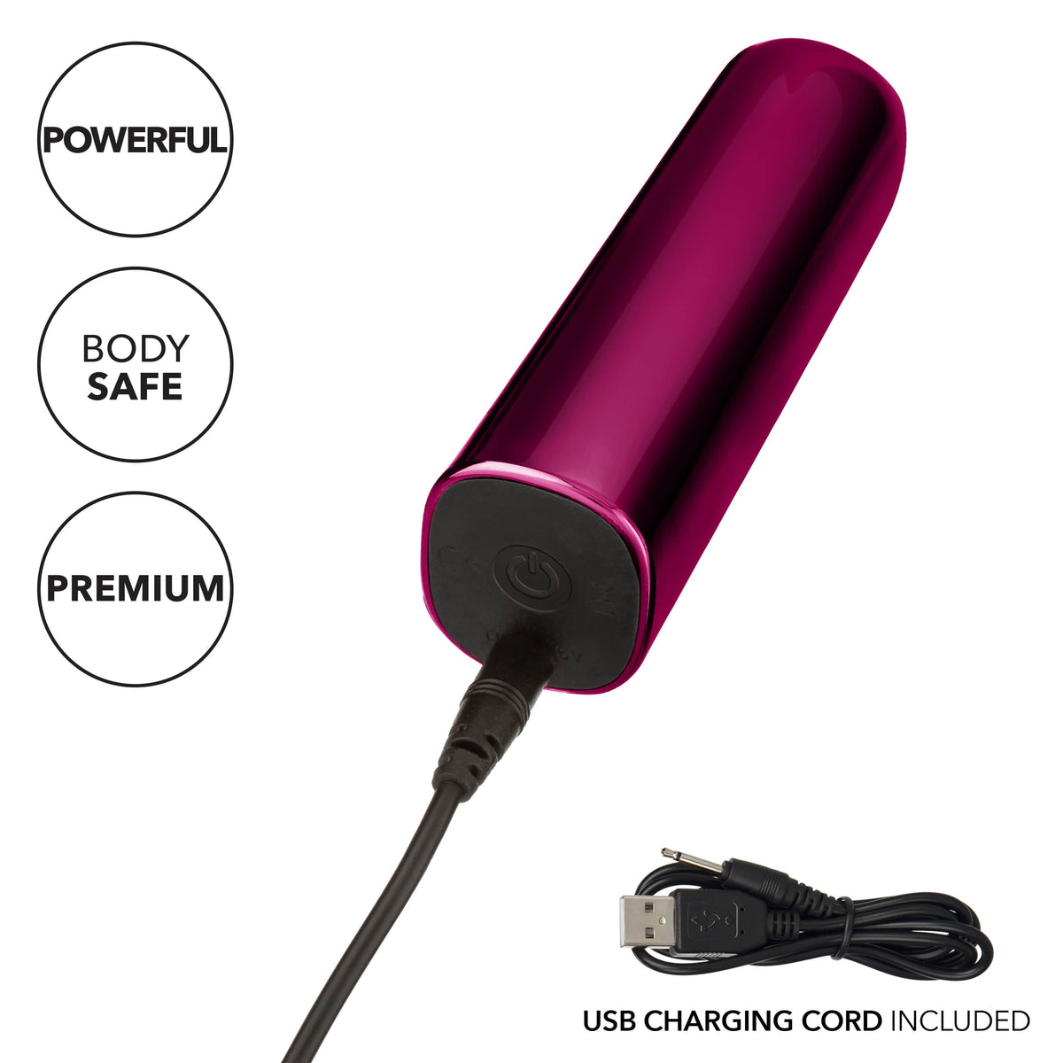 California Exotics - Fierce Power Glam Bullet Vibrator (Pink) Bullet (Vibration) Rechargeable 716770094261 CherryAffairs