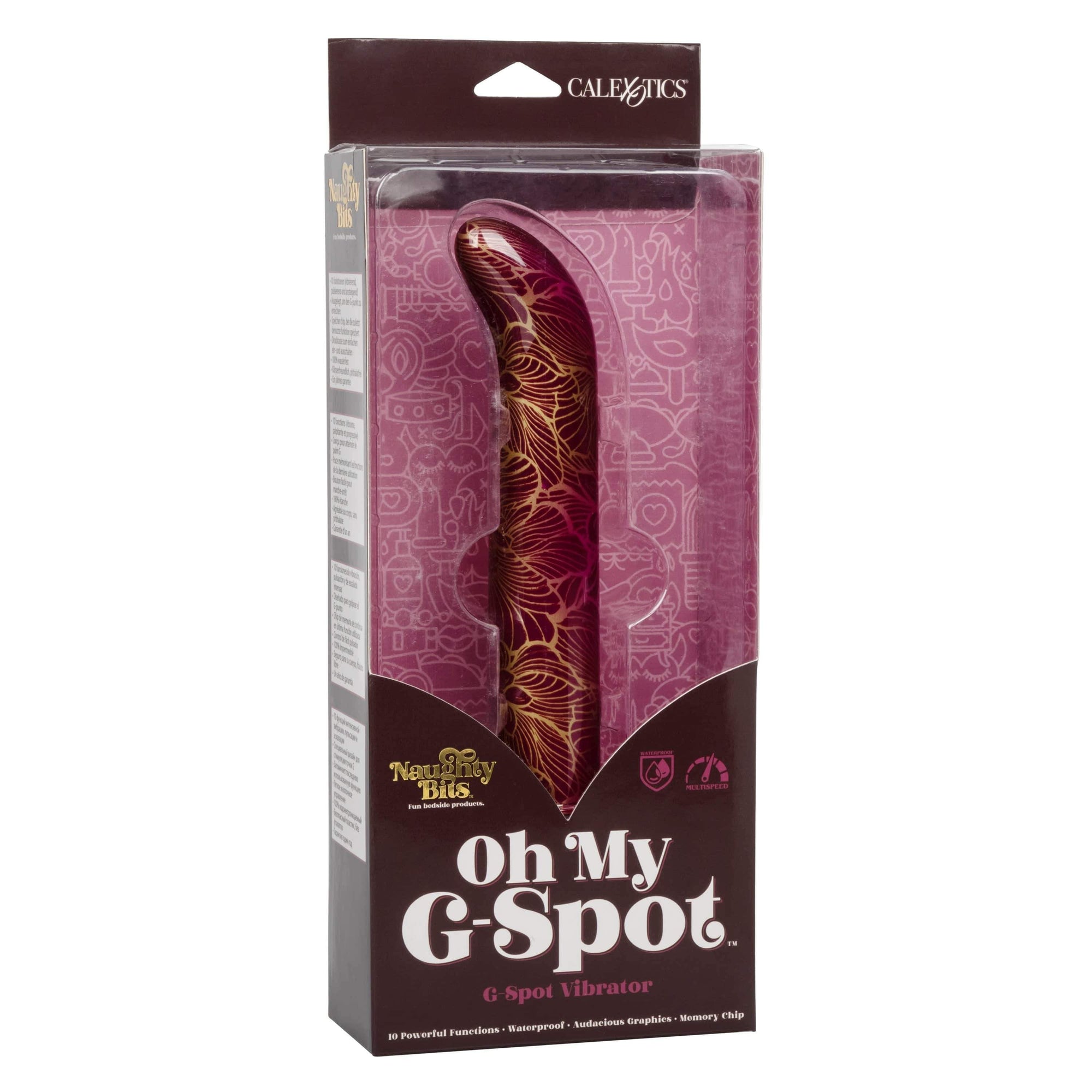 California Exotics - Naughty Bits Oh My G Spot Vibrator (Gold) G Spot Dildo (Vibration) Non Rechargeable 716770094346 CherryAffairs