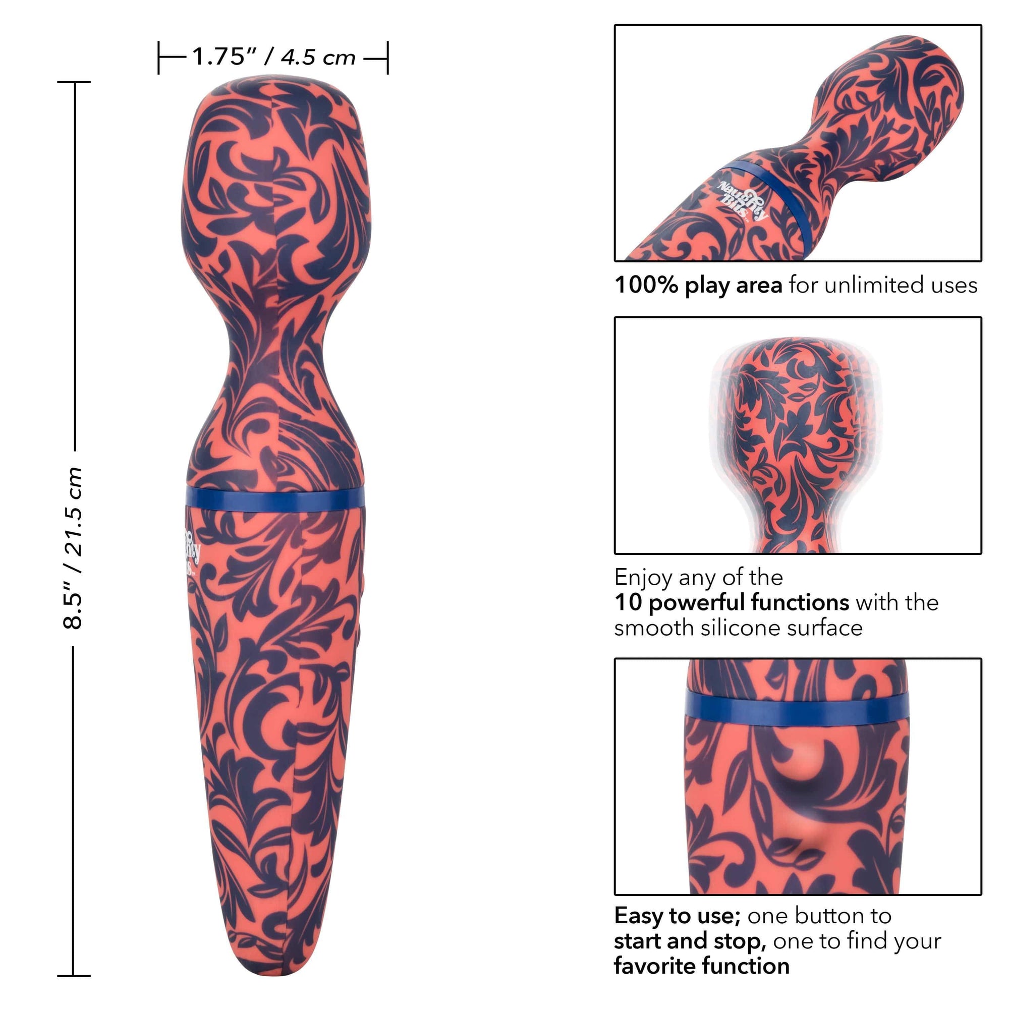 California Exotics - Naughty Bits W I L F Wand Id Like to Fuck Wand Massager (Pink) Wand Massagers (Vibration) Rechargeable 716770094384 CherryAffairs