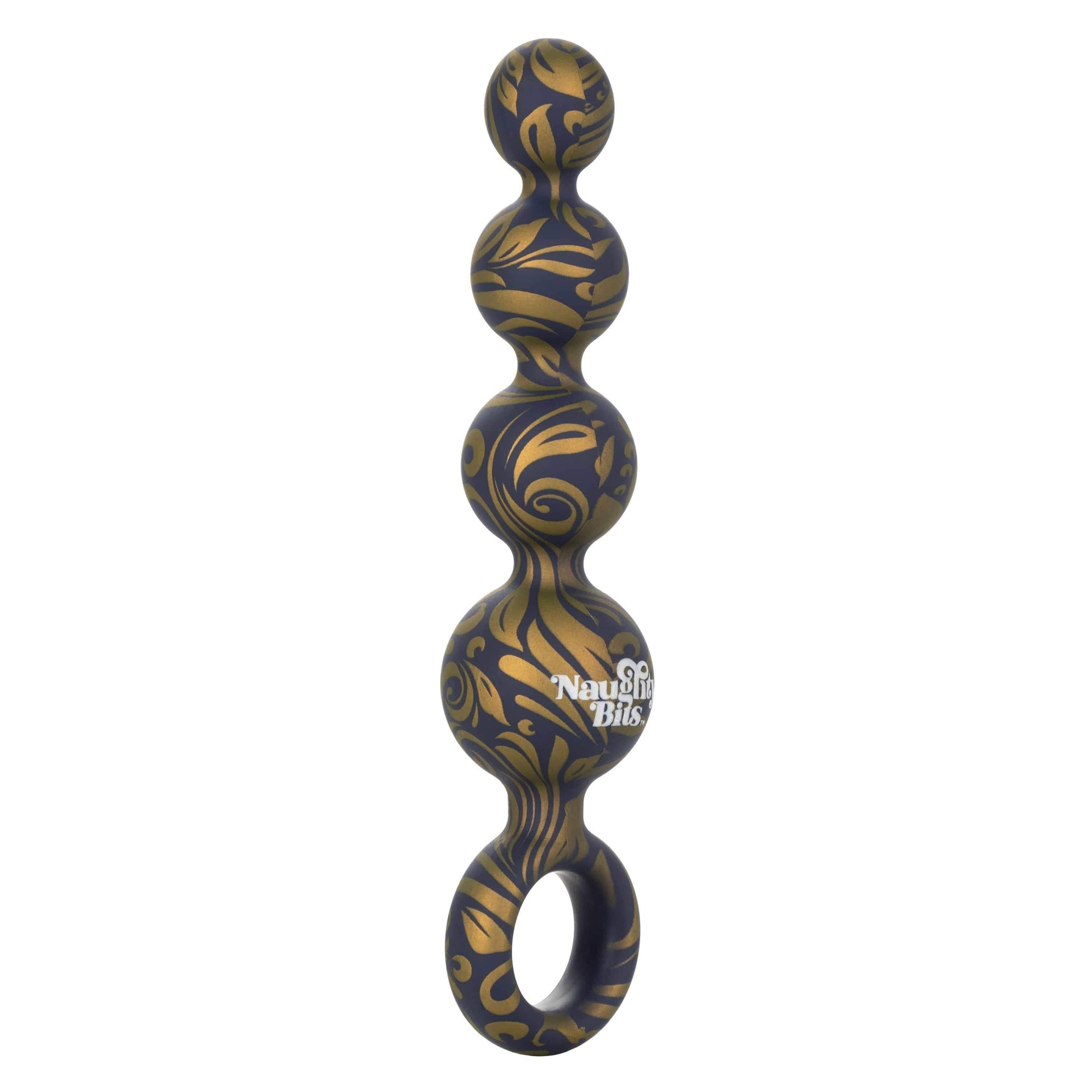 California Exotics - Naughty Bits Butt Balls Silicone Booty Beads (Black) Anal Beads (Non Vibration) 716770094391 CherryAffairs