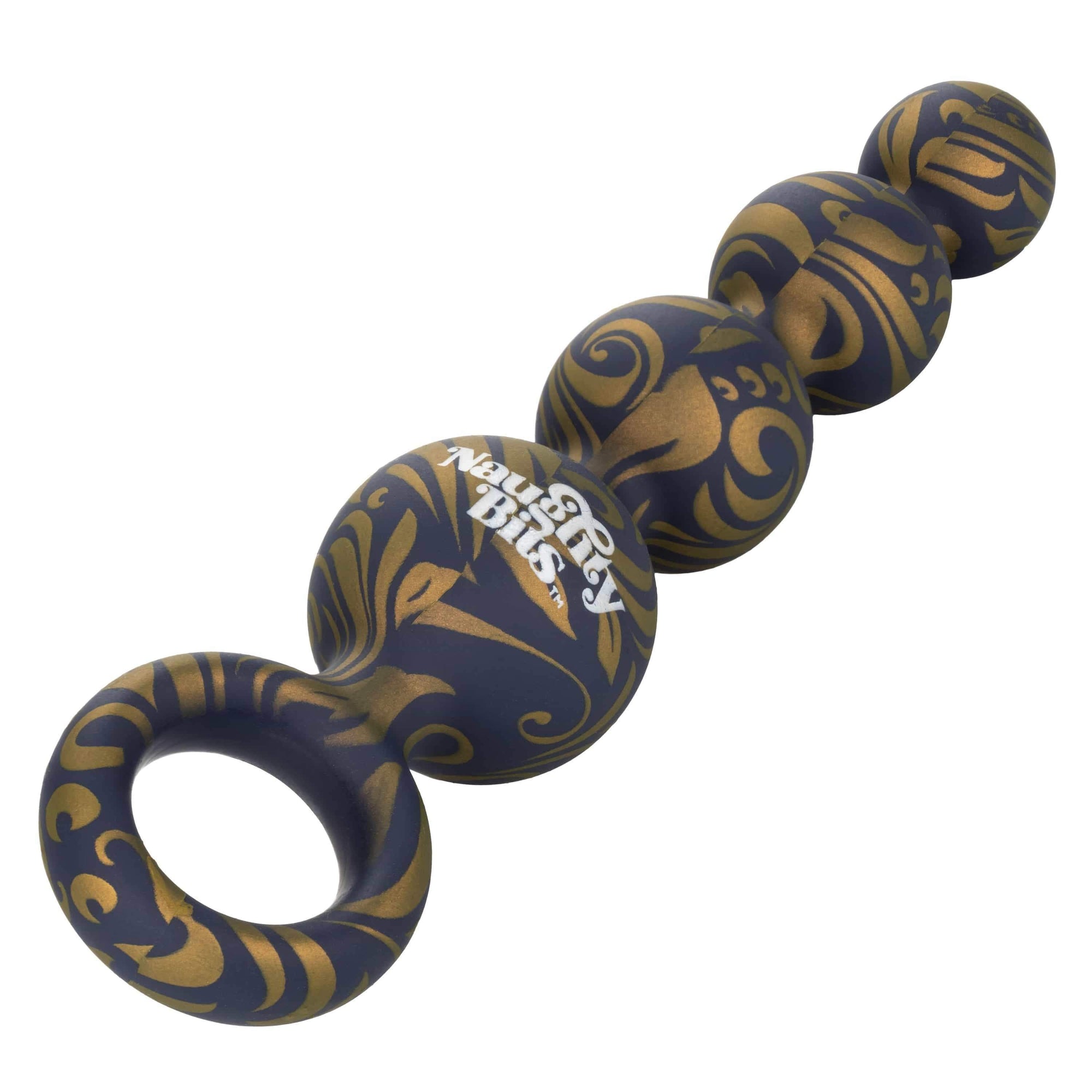California Exotics - Naughty Bits Butt Balls Silicone Booty Beads (Black) Anal Beads (Non Vibration) 716770094391 CherryAffairs