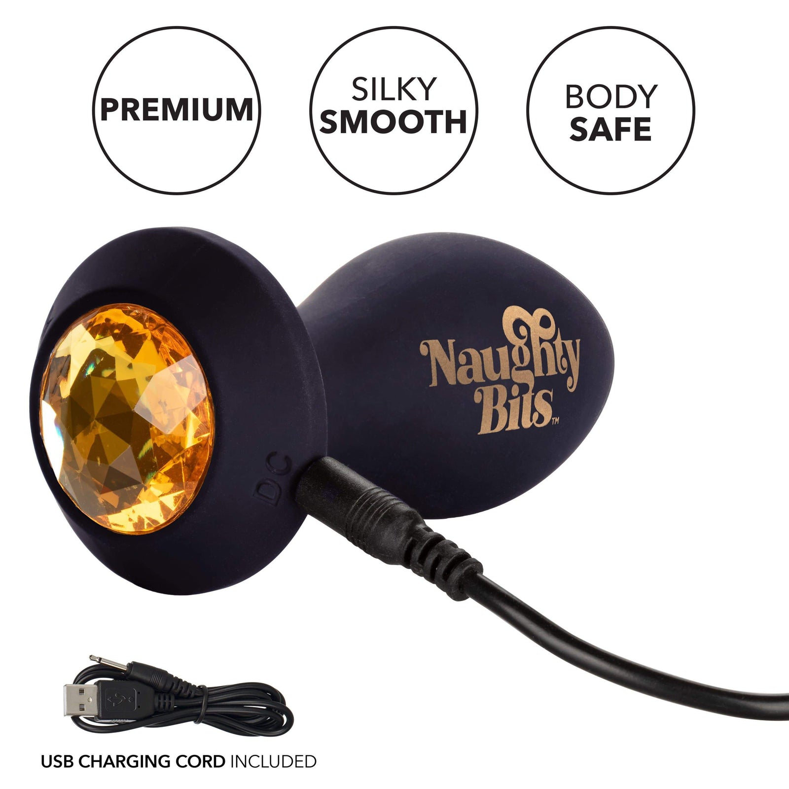 California Exotics - Naughty Bits Shake Your Ass Petite Vibrating Butt Plug (Black) Anal Plug (Vibration) Rechargeable 716770094407 CherryAffairs