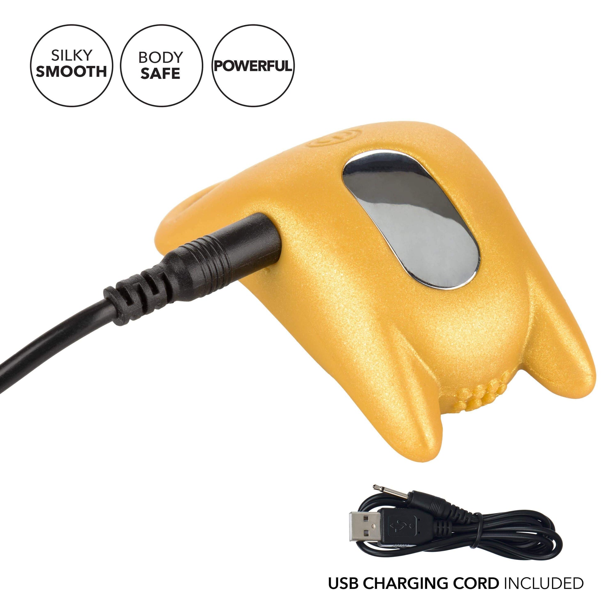 California Exotics - Naughty Bits Horny AF Vibrating Cock Ring (Yellow) Silicone Cock Ring (Vibration) Rechargeable 716770094414 CherryAffairs