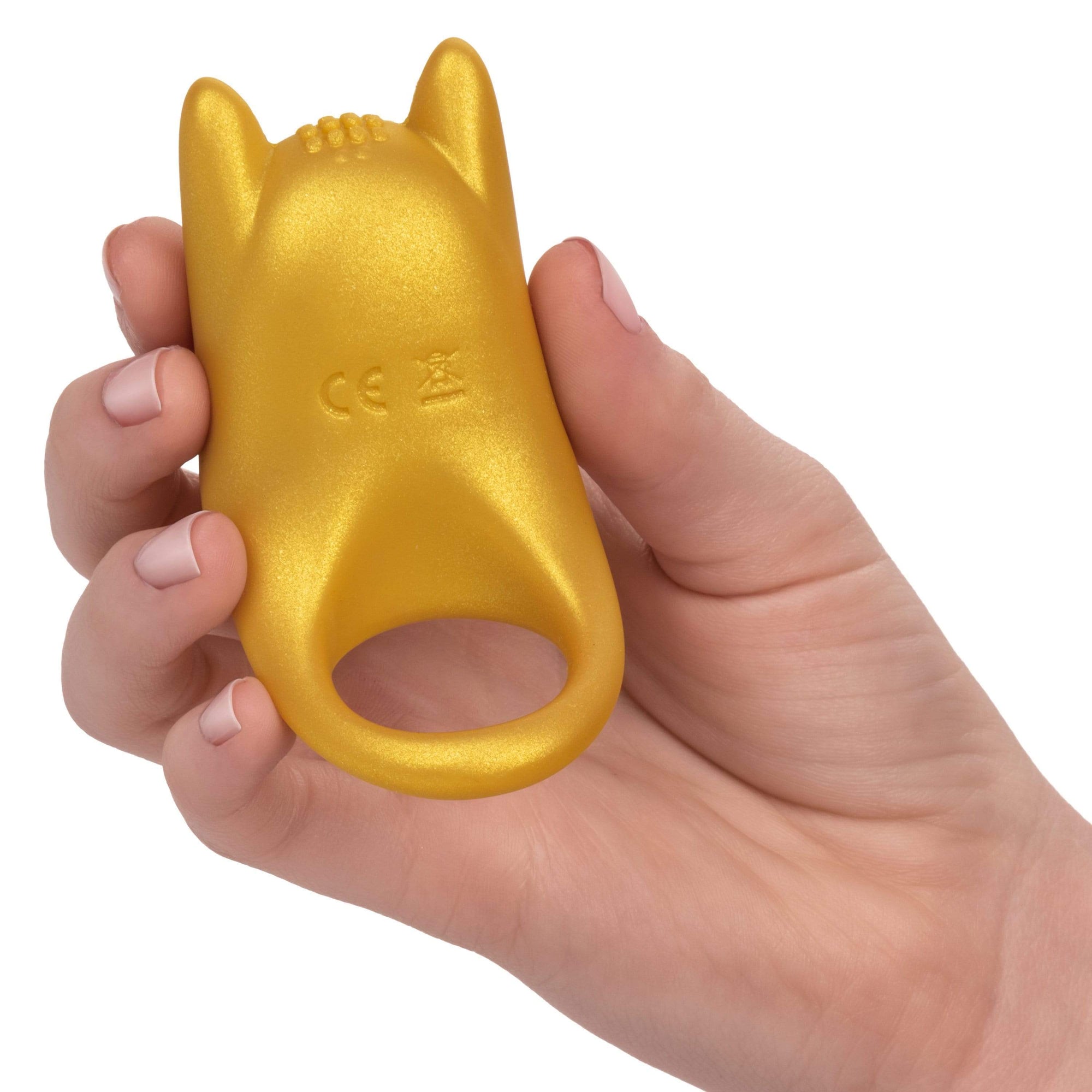 California Exotics - Naughty Bits Horny AF Vibrating Cock Ring (Yellow) Silicone Cock Ring (Vibration) Rechargeable 716770094414 CherryAffairs