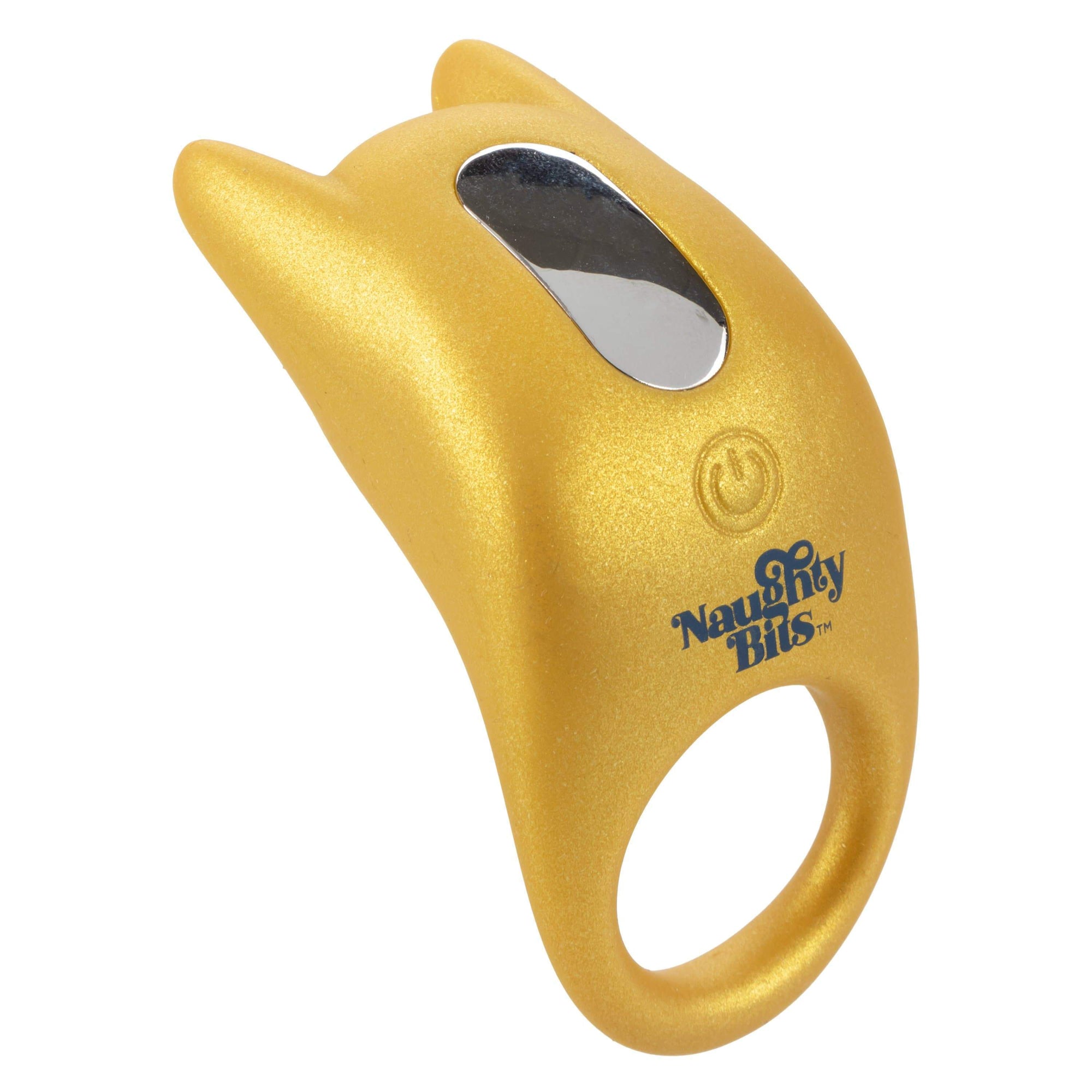 California Exotics - Naughty Bits Horny AF Vibrating Cock Ring (Yellow) Silicone Cock Ring (Vibration) Rechargeable 716770094414 CherryAffairs
