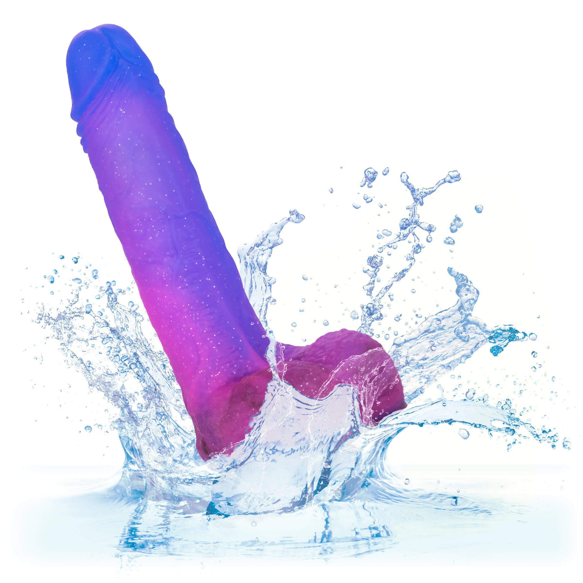 California Exotics - Naughty Bits Ombre Hombre Vibrating Dildo (Purple) Realistic Dildo with suction cup (Vibration) Rechargeable 716770094421 CherryAffairs