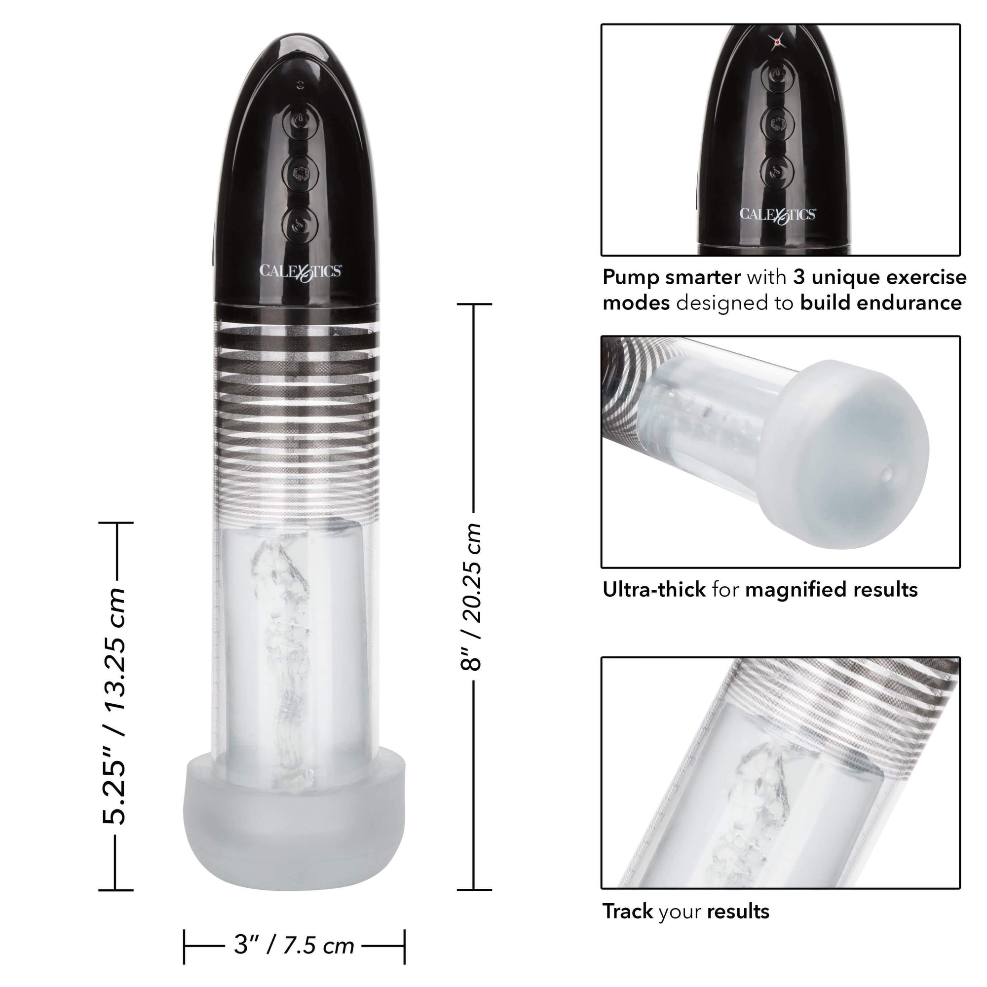 California Exotics - Optimum Series Executive Automatic Smart Pump (Black) Penis Pump (Vibration) Rechargeable 716770094513 CherryAffairs