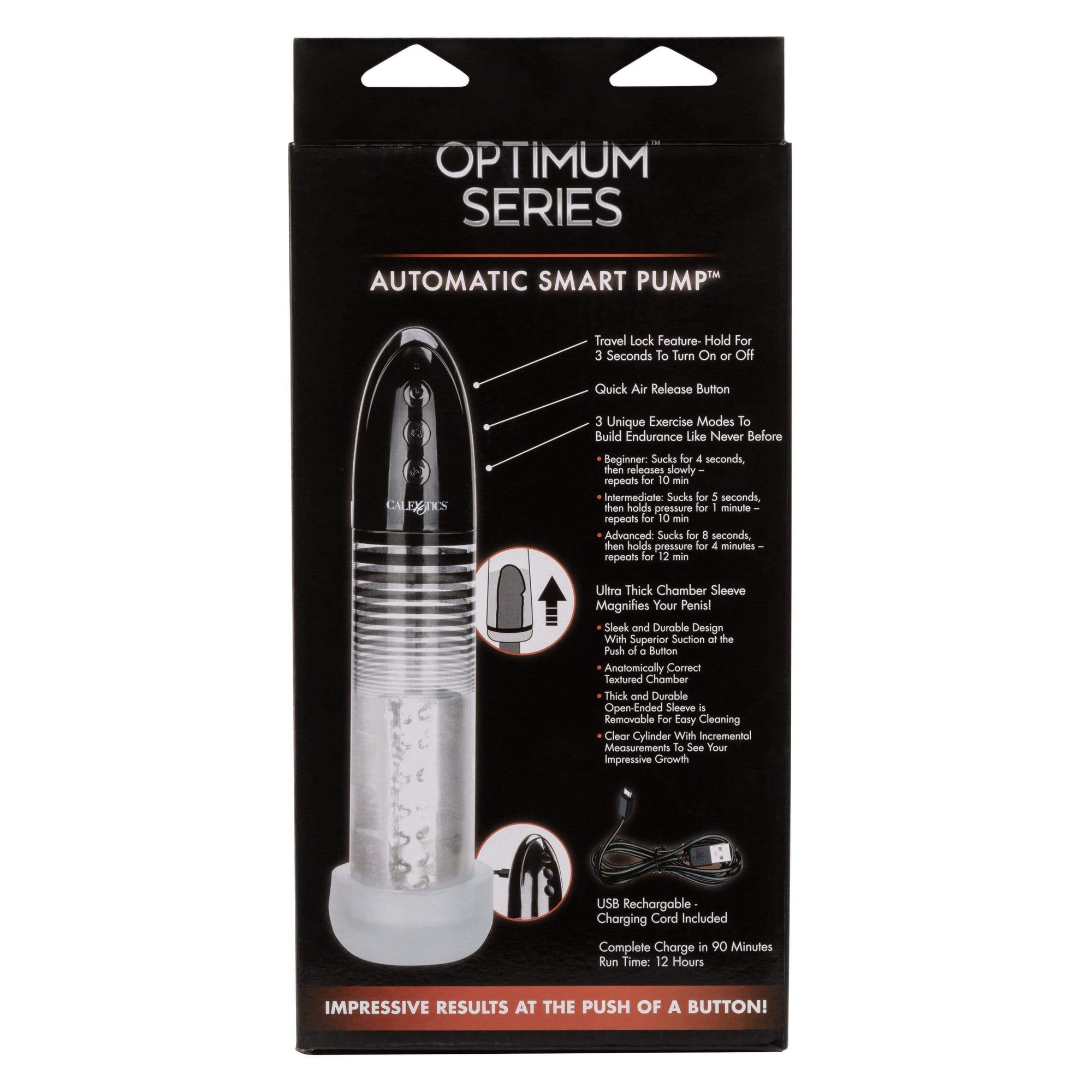 California Exotics - Optimum Series Executive Automatic Smart Pump (Black) Penis Pump (Vibration) Rechargeable 716770094513 CherryAffairs