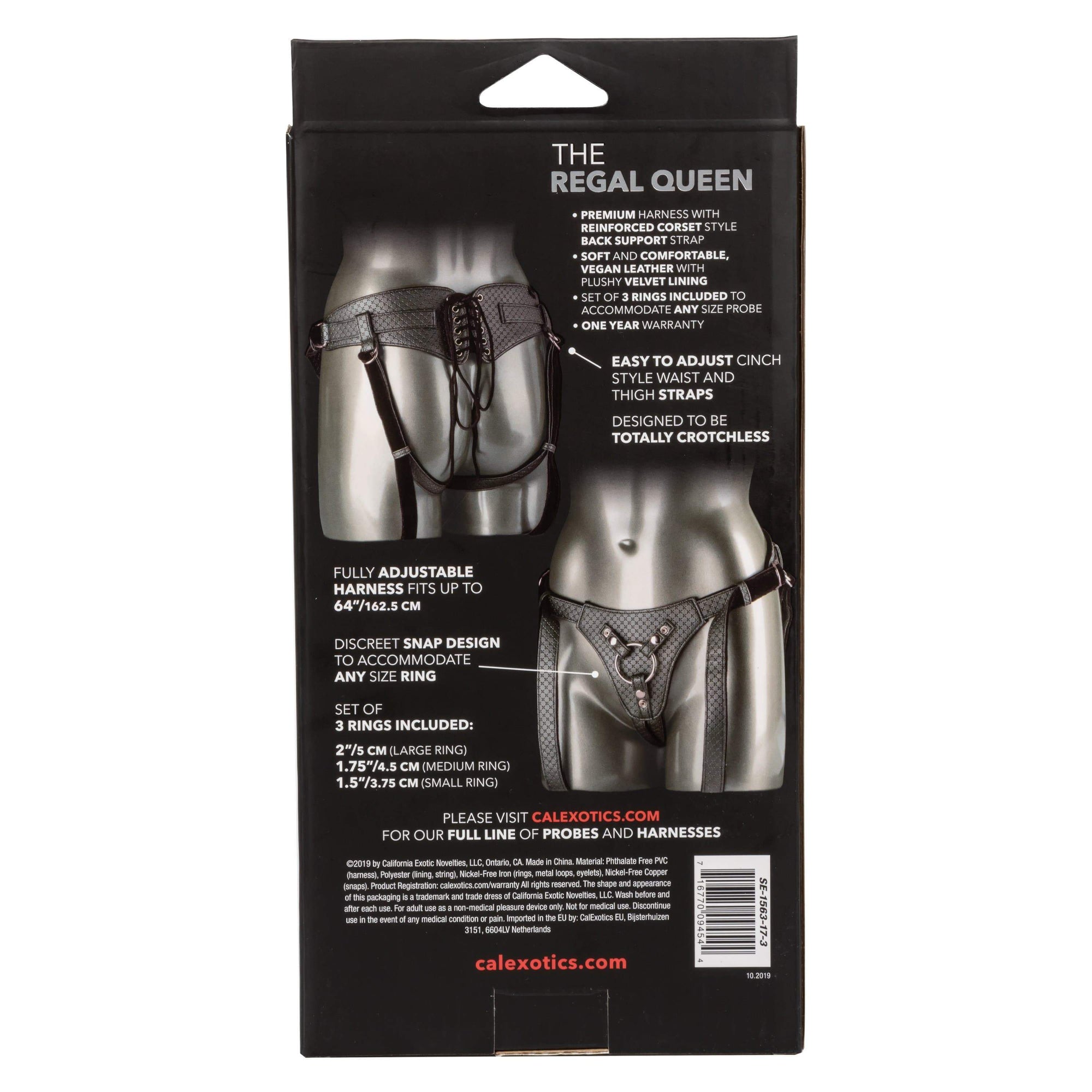 California Exotics - Her Royal Harness The Regal Queen Strap On (Black) Strap On w/o Dildo 716770094544 CherryAffairs