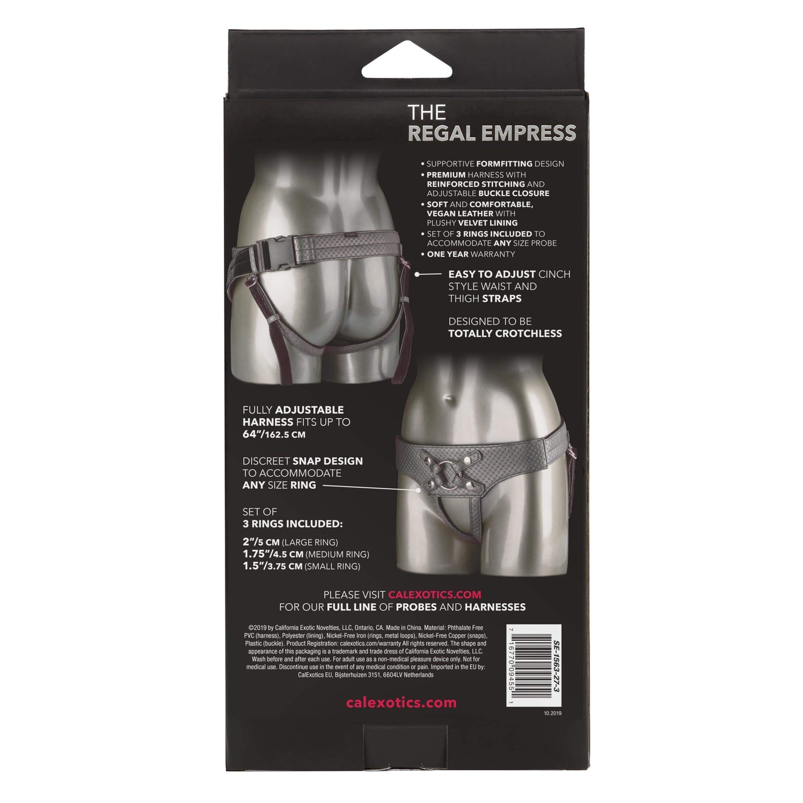 California Exotics - Her Royal Harness The Regal Empress Strap On (Black) Strap On w/o Dildo 716770094551 CherryAffairs