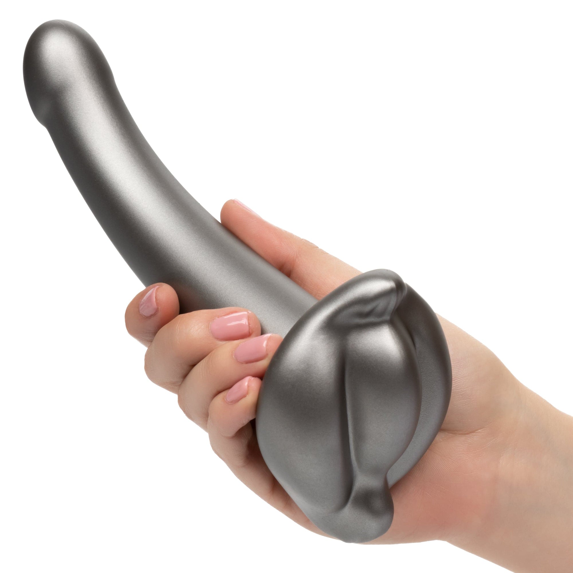 California Exotics - Her Royal Harness Me2 Ultra Soft G Probe Strap On Dildo (Black) Non Realistic Dildo with suction cup (Non Vibration) 716770094674 CherryAffairs