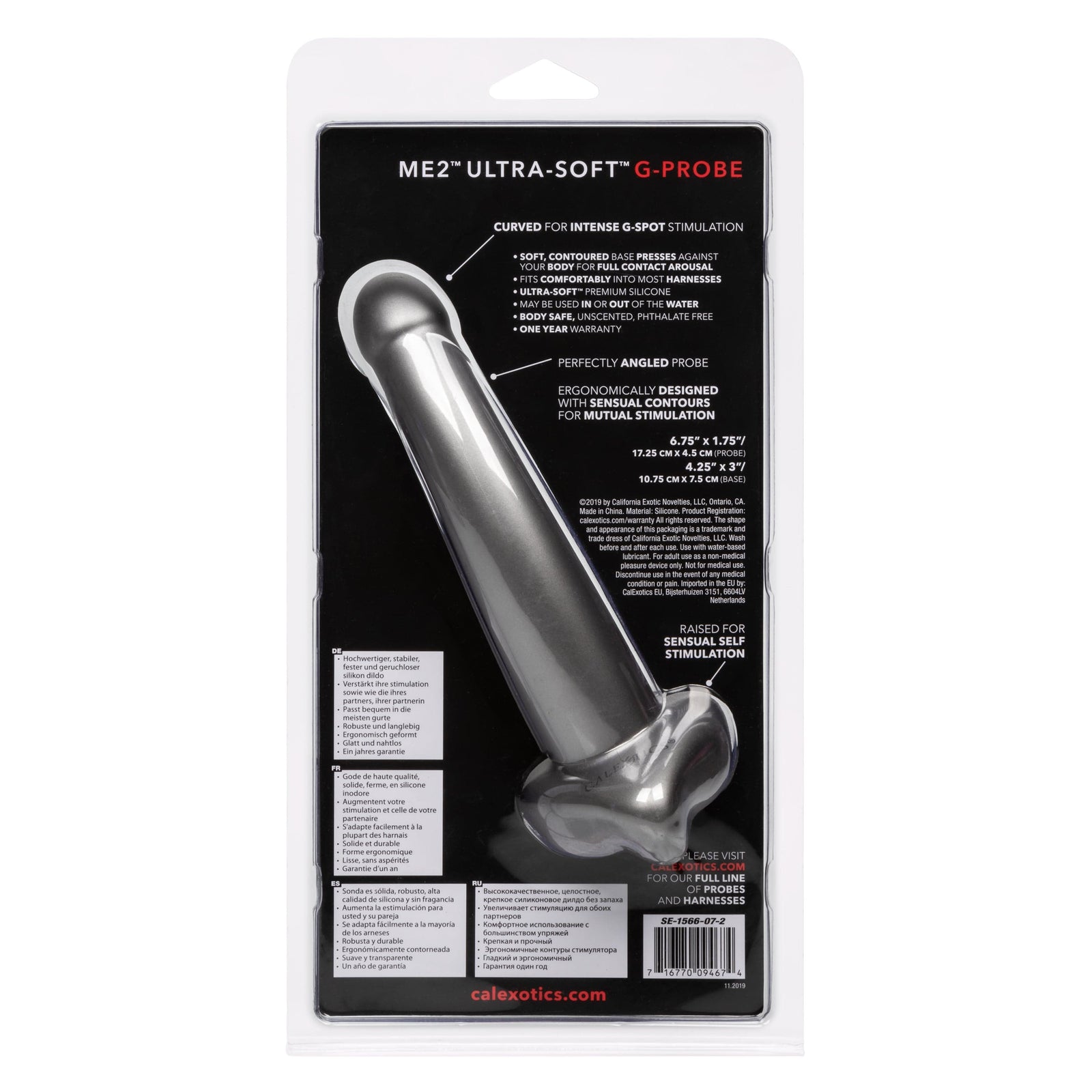 California Exotics - Her Royal Harness Me2 Ultra Soft G Probe Strap On Dildo (Black) Non Realistic Dildo with suction cup (Non Vibration) 716770094674 CherryAffairs