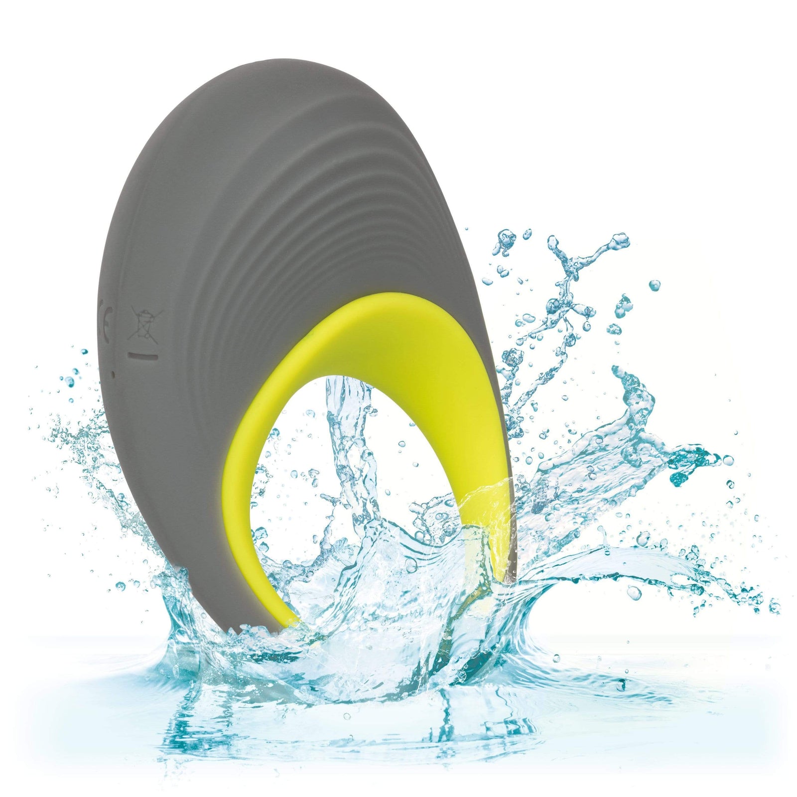 California Exotics - Link Up Edge Vibrating Cock Ring (Grey) Silicone Cock Ring (Vibration) Rechargeable 716770094728 CherryAffairs