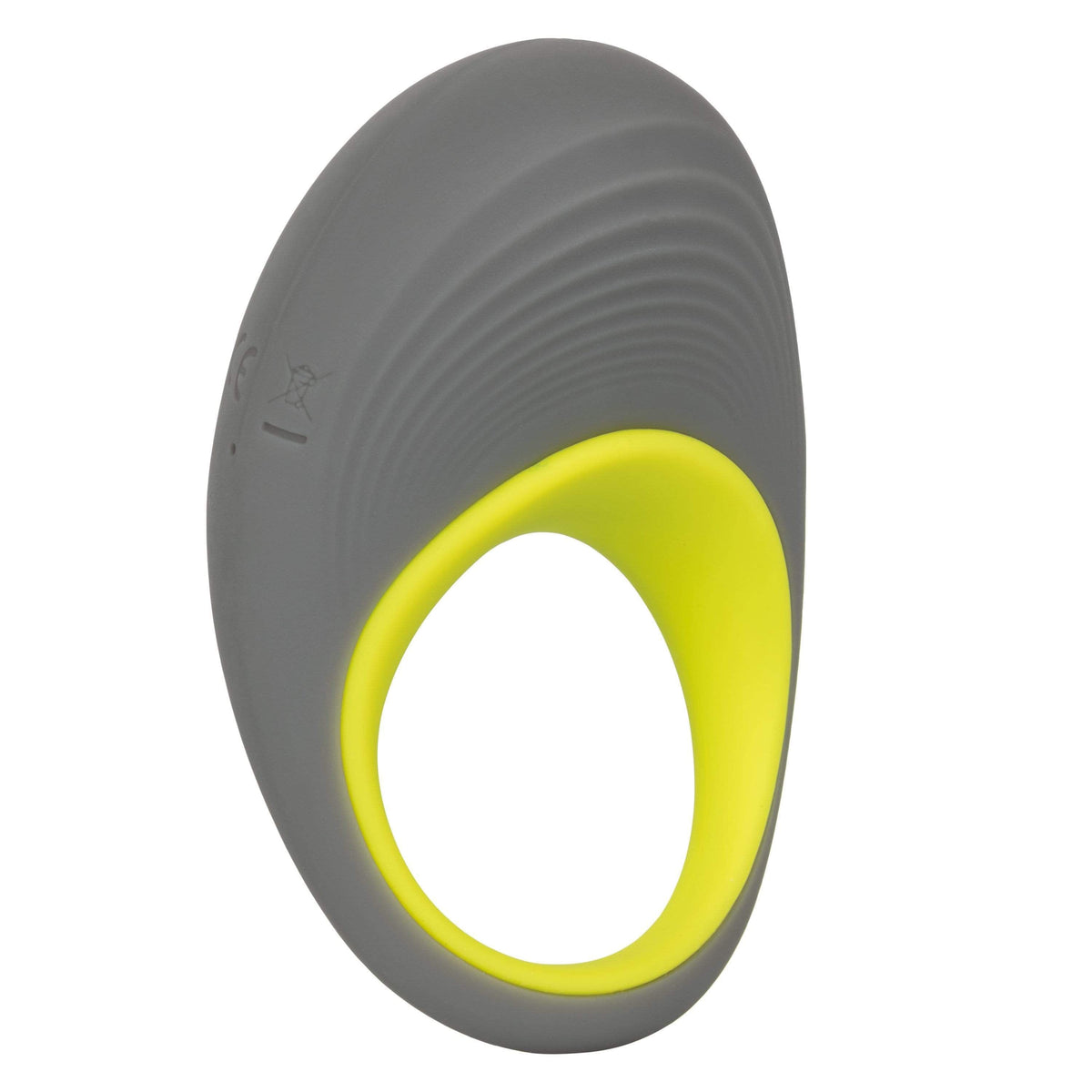 California Exotics - Link Up Edge Vibrating Cock Ring (Grey) Silicone Cock Ring (Vibration) Rechargeable 716770094728 CherryAffairs