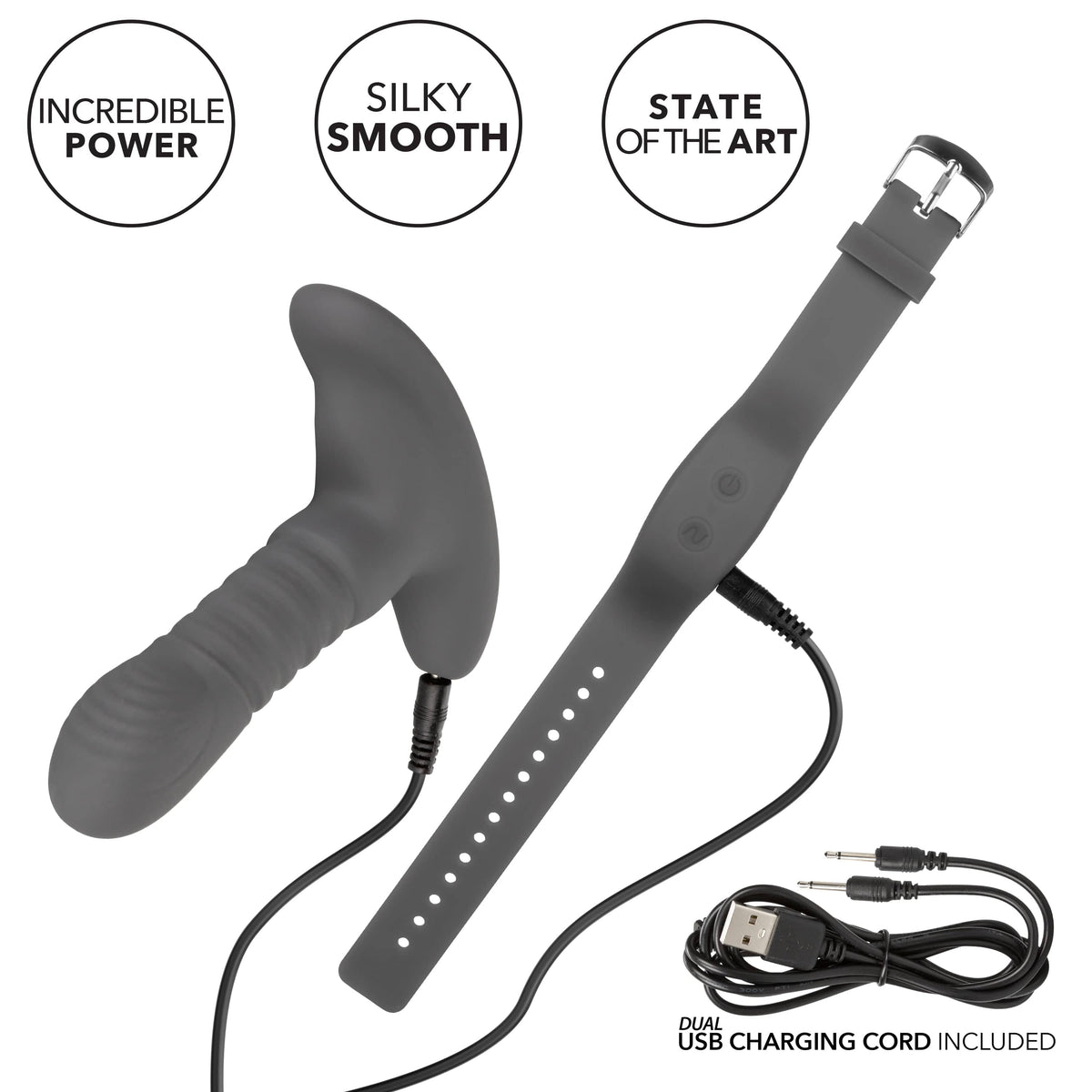 California Exotics - Eclipse Wristband Remote Thrusting Rotator Probe Anal Plug (Black) Remote Control Anal Plug (Vibration) Rechargeable 716770095787 CherryAffairs