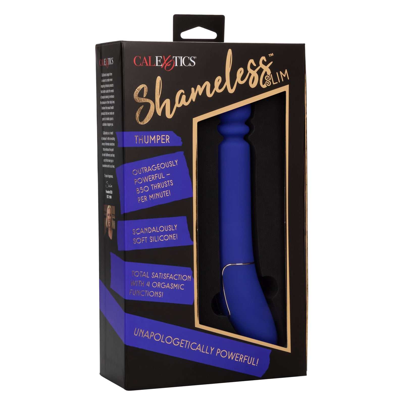 California Exotics - Shameless Slim Thumper Wand Massager (Purple) Wand Massagers (Vibration) Rechargeable 716770096777 CherryAffairs