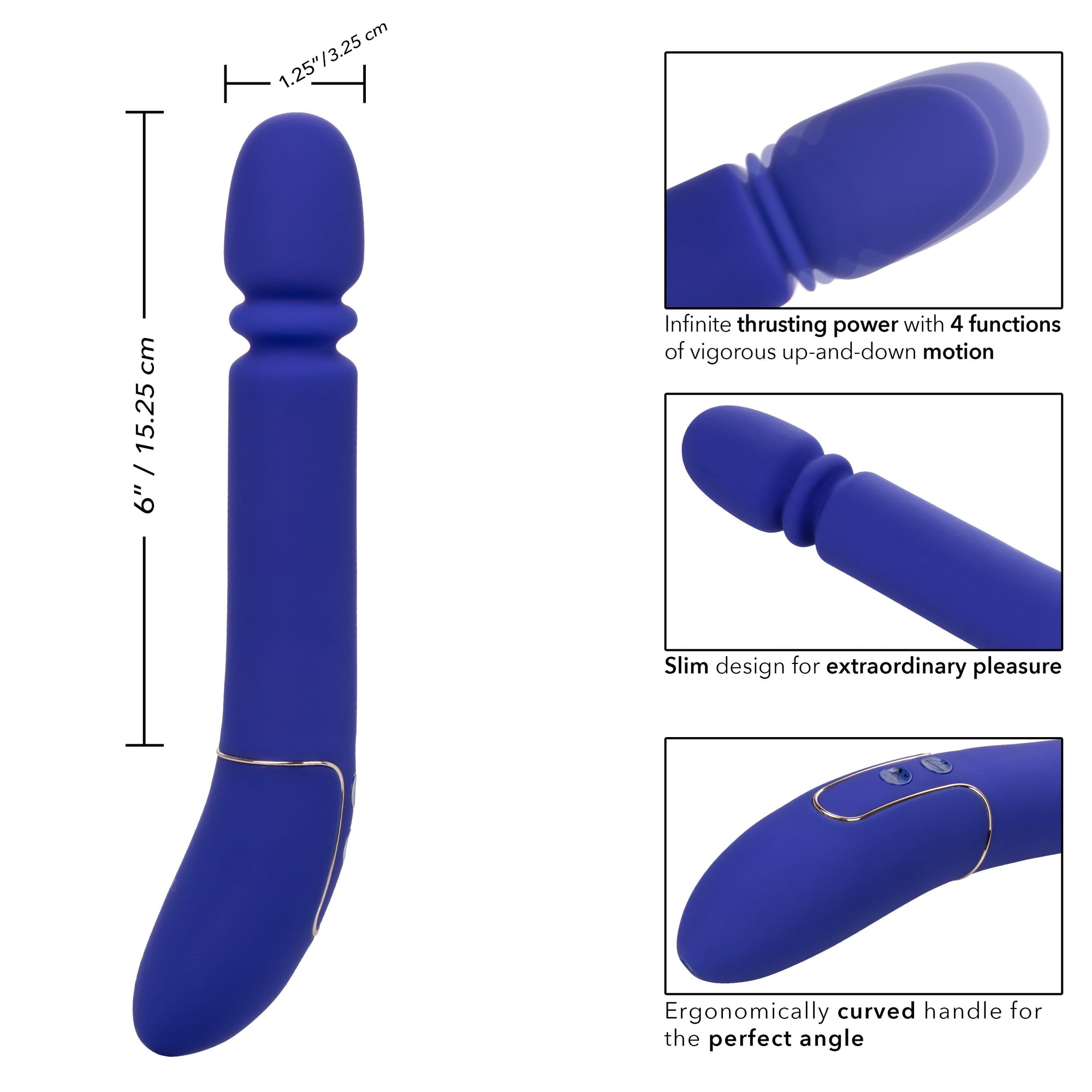 California Exotics - Shameless Slim Thumper Wand Massager (Purple) Wand Massagers (Vibration) Rechargeable 716770096777 CherryAffairs