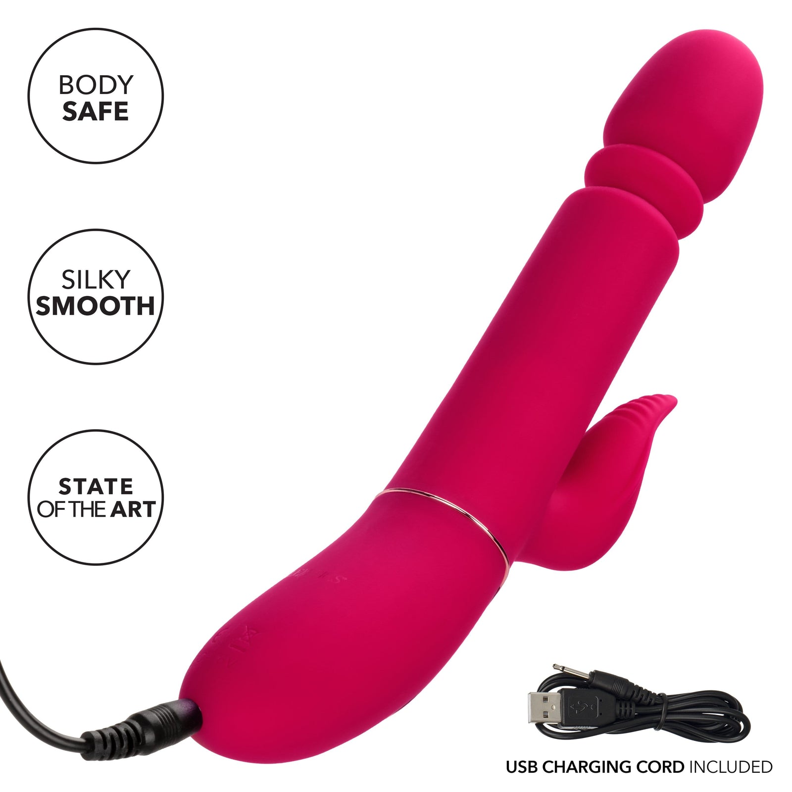 California Exotics - Shameless Slim Charmer Rabbit Vibrator (Pink) Rabbit Dildo (Vibration) Rechargeable 716770096784 CherryAffairs