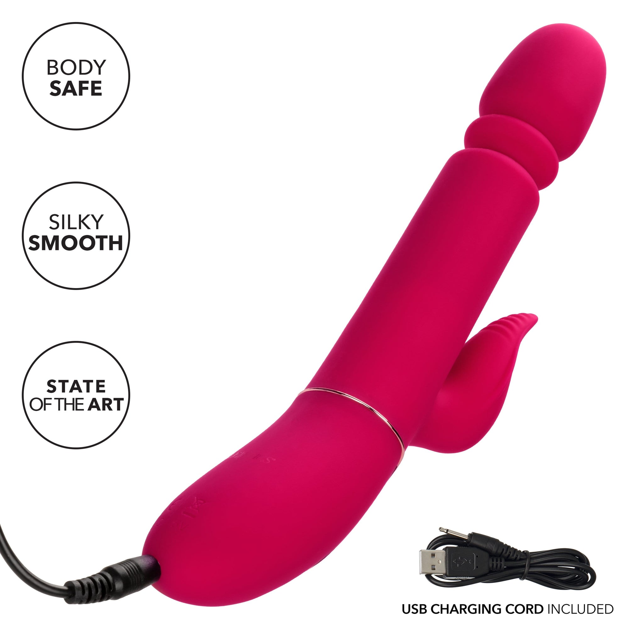 California Exotics - Shameless Slim Charmer Rabbit Vibrator (Pink) Rabbit Dildo (Vibration) Rechargeable 716770096784 CherryAffairs