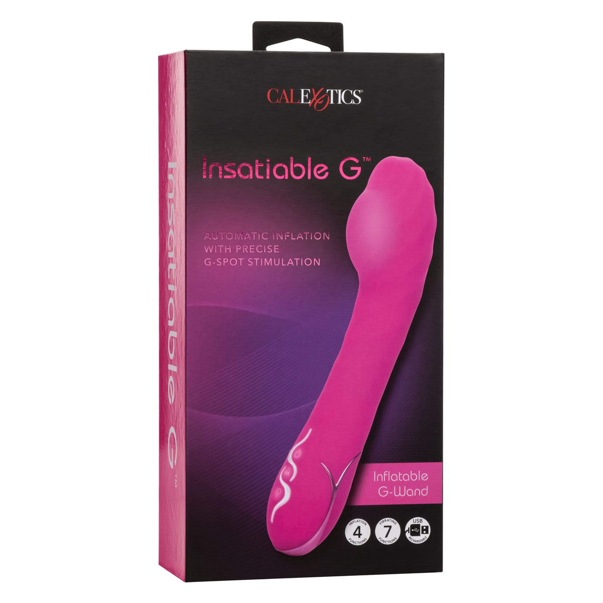 California Exotics - Insatiable G Inflatable G Spot Vibrator (Pink) G Spot Dildo (Vibration) Rechargeable 716770097132 CherryAffairs