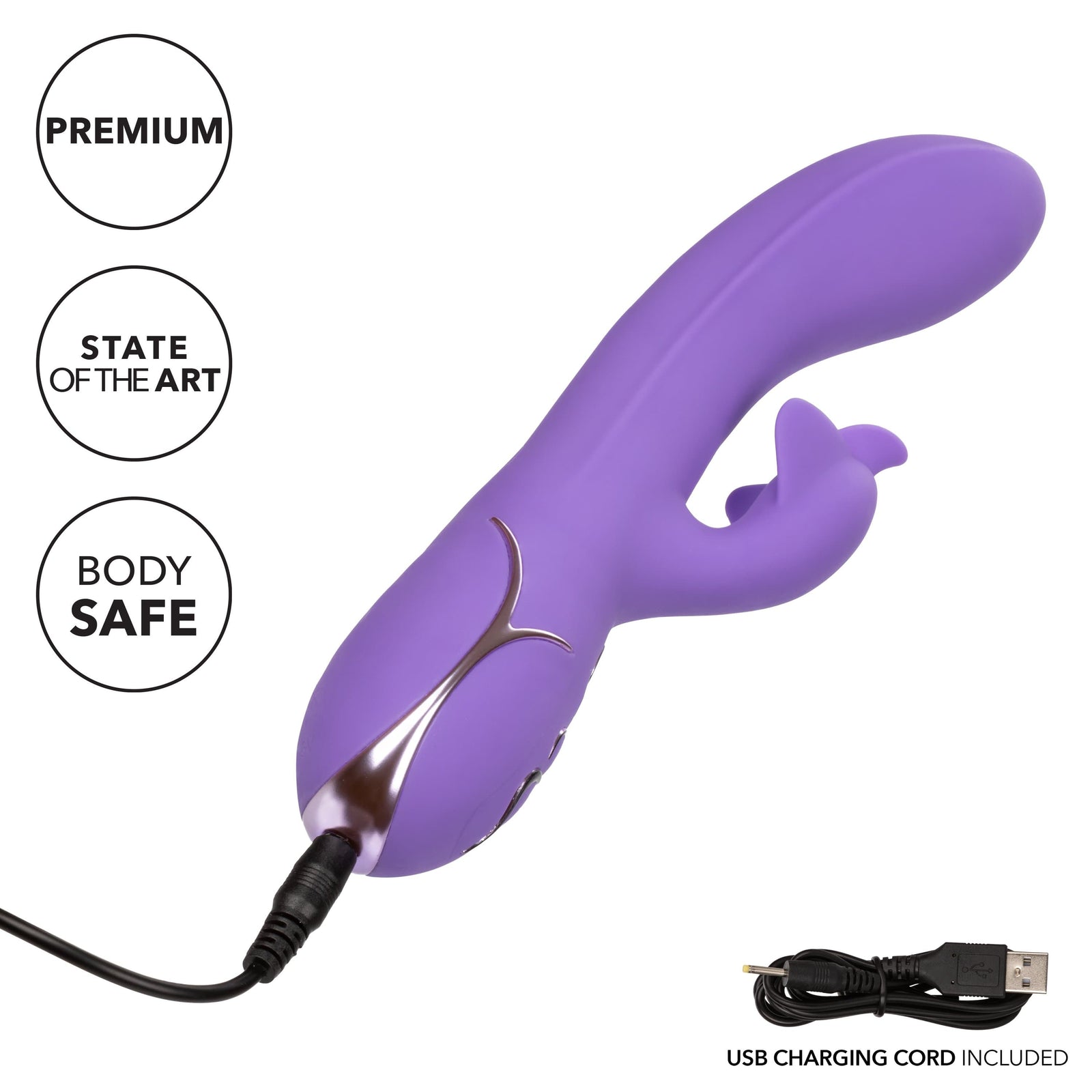 California Exotics - Insatiable G Inflatable G Flutter Rabbit Vibrator (Purple) Rabbit Dildo (Vibration) Rechargeable 716770097156 CherryAffairs