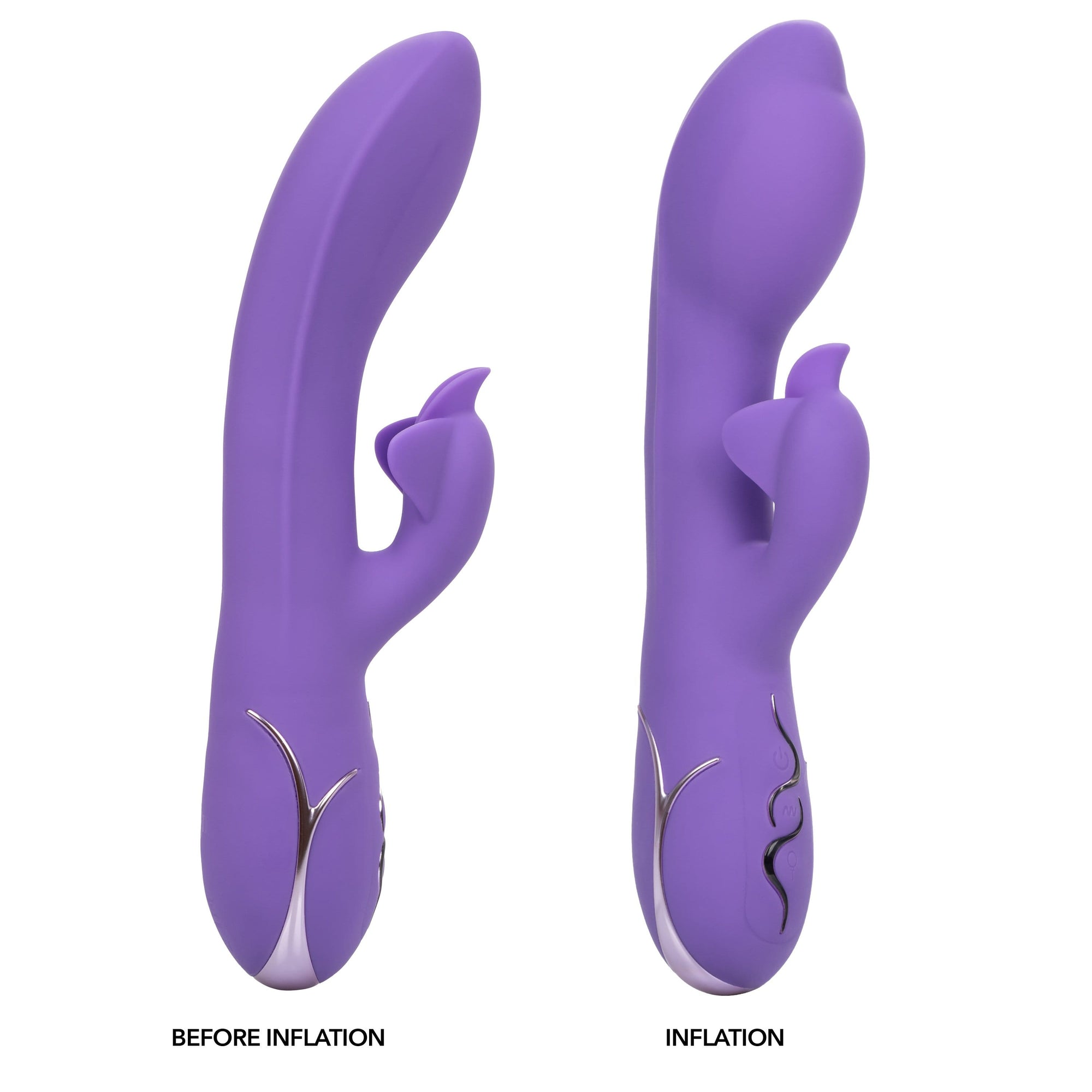 California Exotics - Insatiable G Inflatable G Flutter Rabbit Vibrator (Purple) Rabbit Dildo (Vibration) Rechargeable 716770097156 CherryAffairs