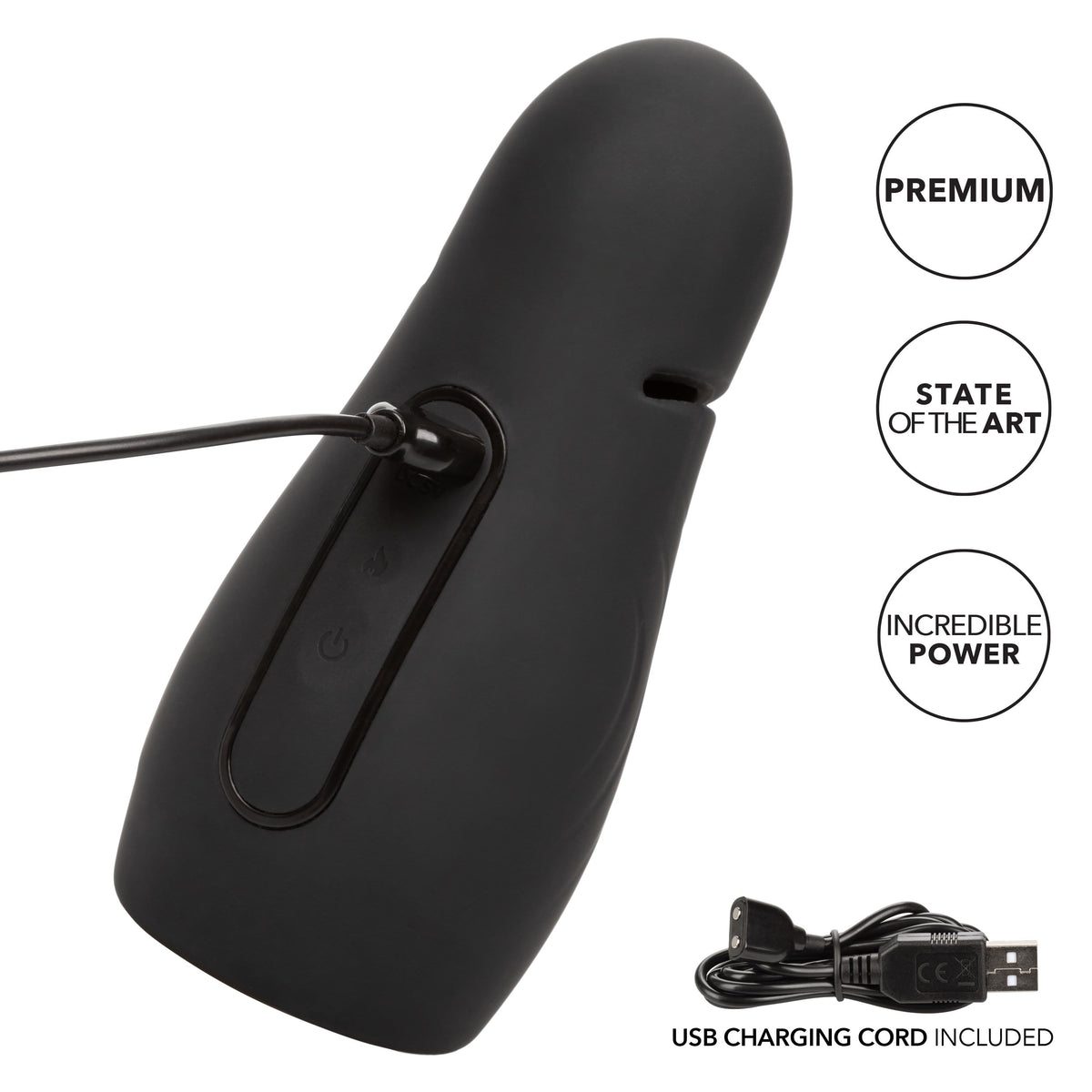 California Exotics - Optimum Power Elite Pro Stroker Masturbator (Black) Masturbator Soft Stroker (Vibration) Rechargeable 716770097187 CherryAffairs
