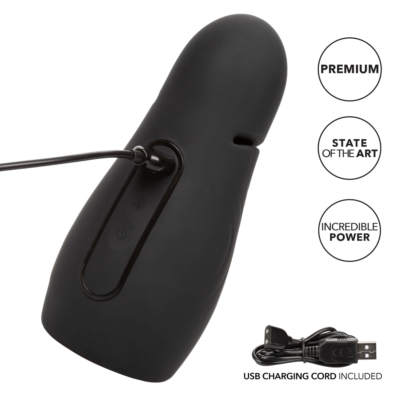 California Exotics - Optimum Power Elite Pro Stroker Masturbator (Black) Masturbator Soft Stroker (Vibration) Rechargeable 716770097187 CherryAffairs