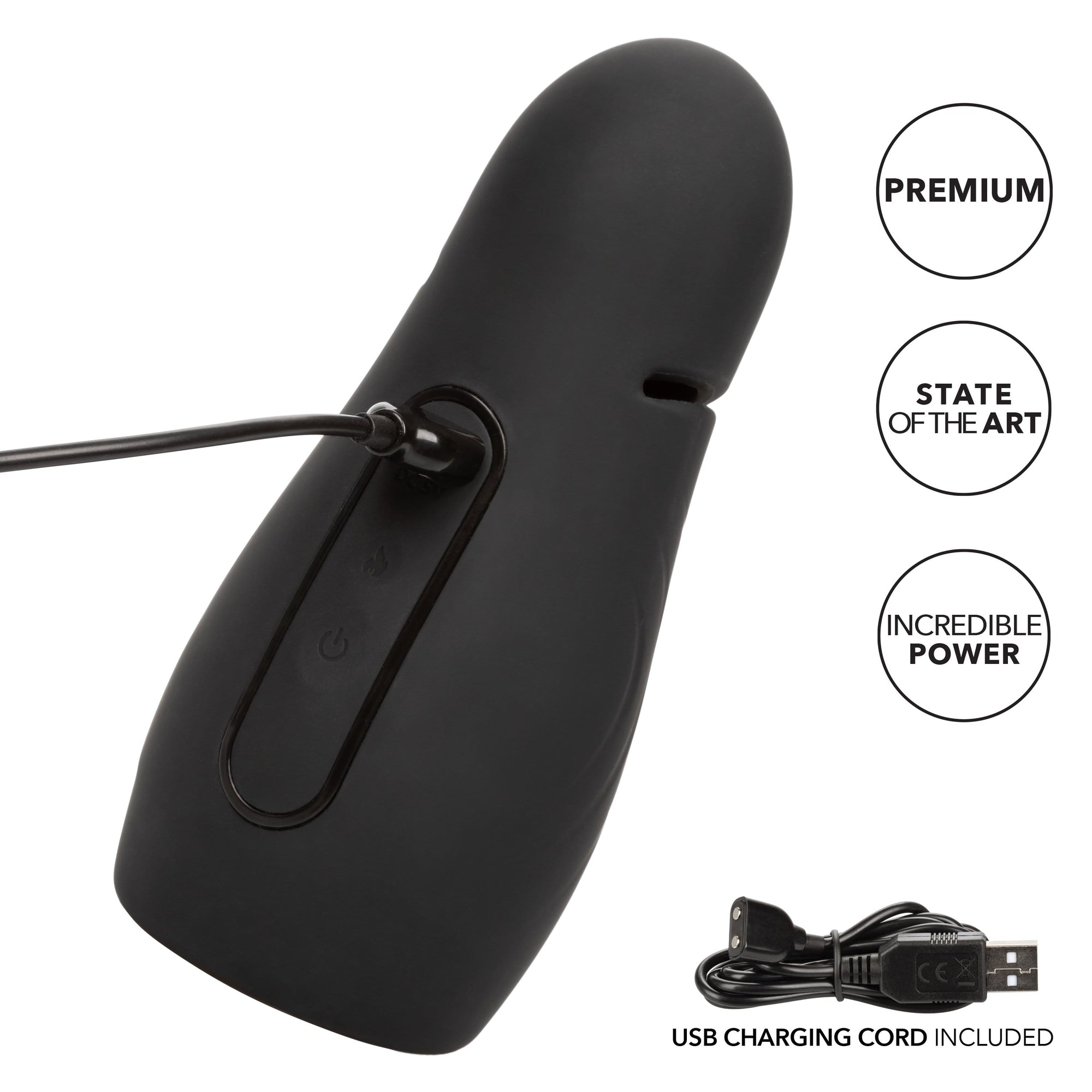 California Exotics - Optimum Power Elite Pro Stroker Masturbator (Black) Masturbator Soft Stroker (Vibration) Rechargeable 716770097187 CherryAffairs