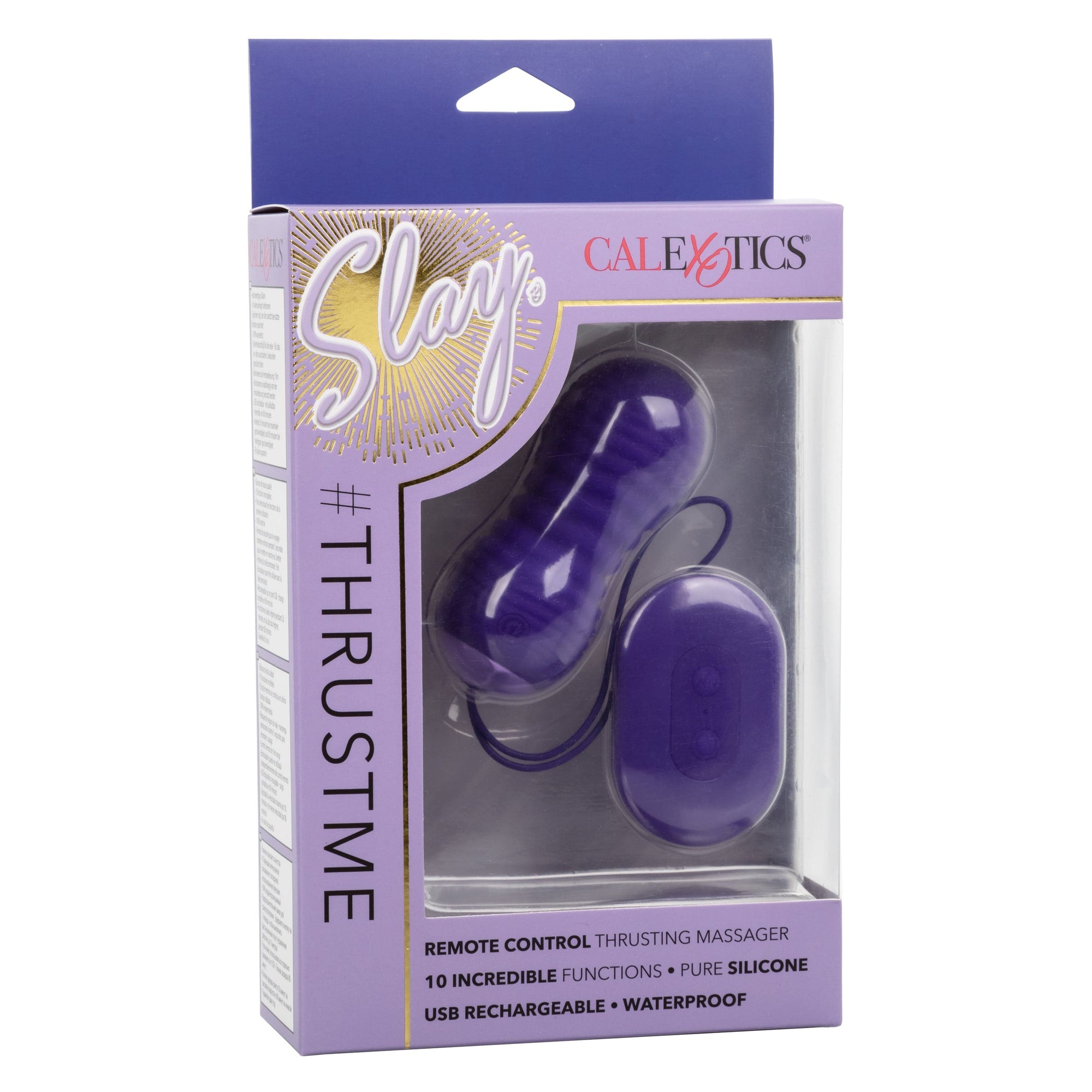 California Exotics - Slay ThrustMe Remote Control Thursting Egg Massager (Purple) Wireless Remote Control Egg (Vibration) Rechargeable 620083980 CherryAffairs